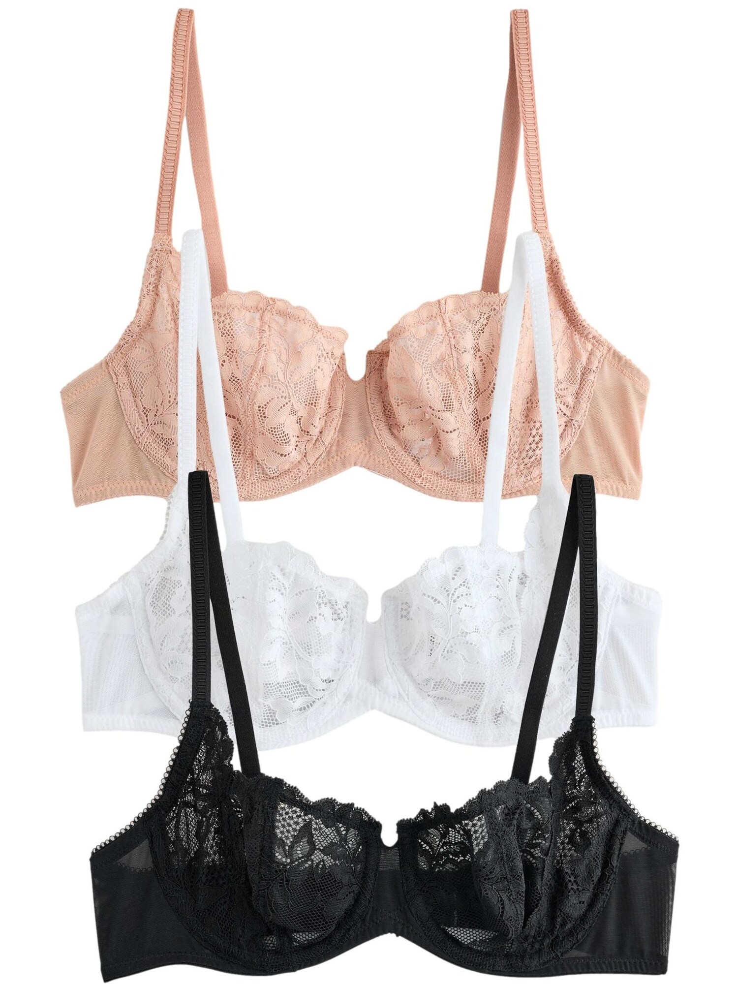 Next Sutien  roz pal / negru / alb