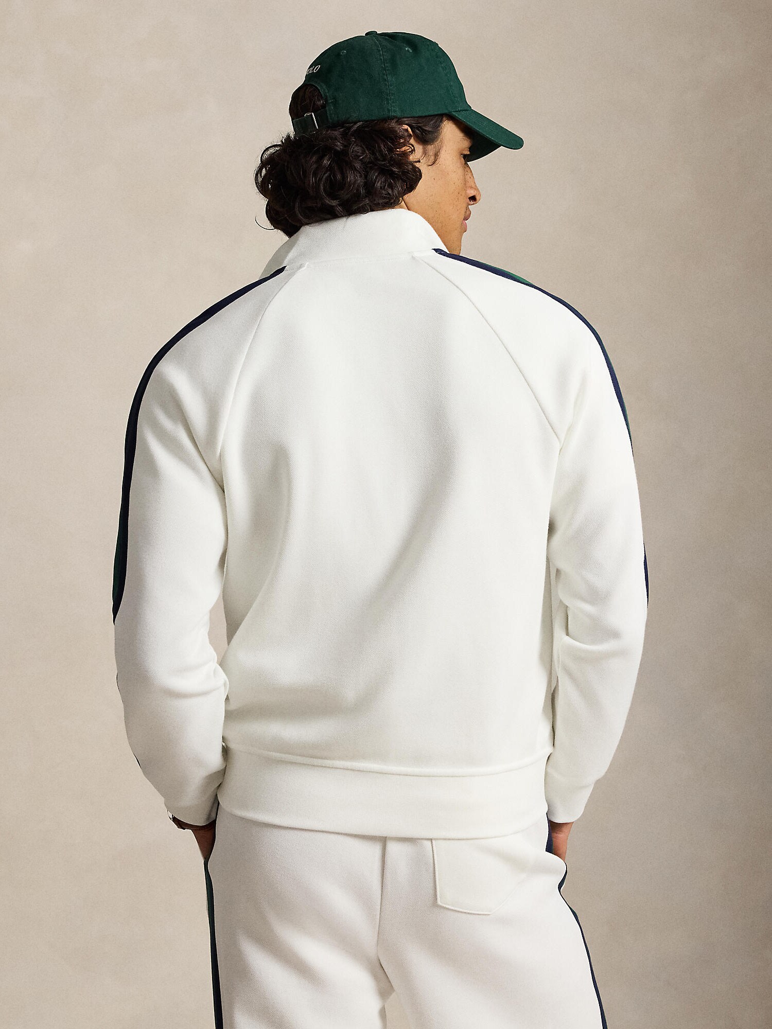 Polo Ralph Lauren Sudadera con cremallera marino / verde oscuro / blanco – imagen 3