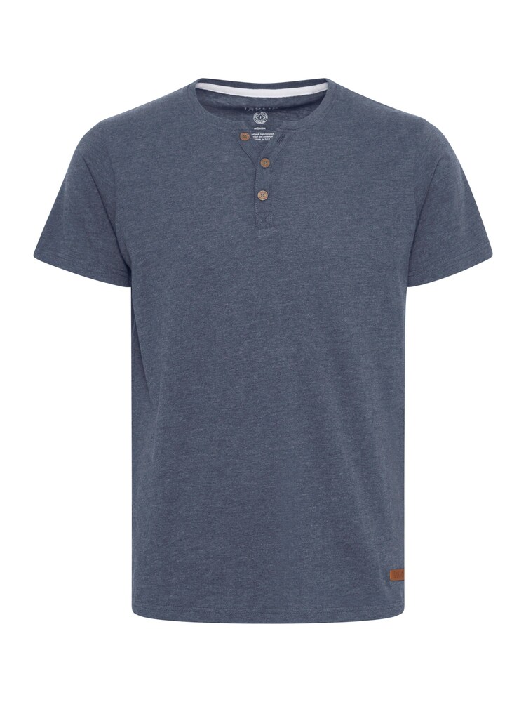 !Solid T-Shirt 'Volker' mit Knopfleiste Herren Größe XL navy