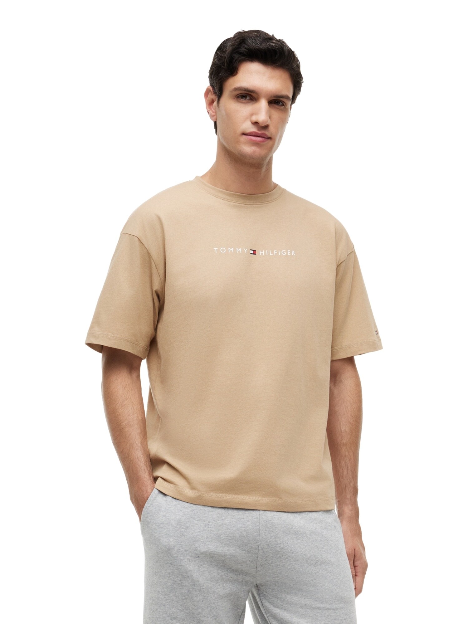 TOMMY HILFIGER Camiseta navy / marrón claro / rojo sangre / blanco – imagen 3