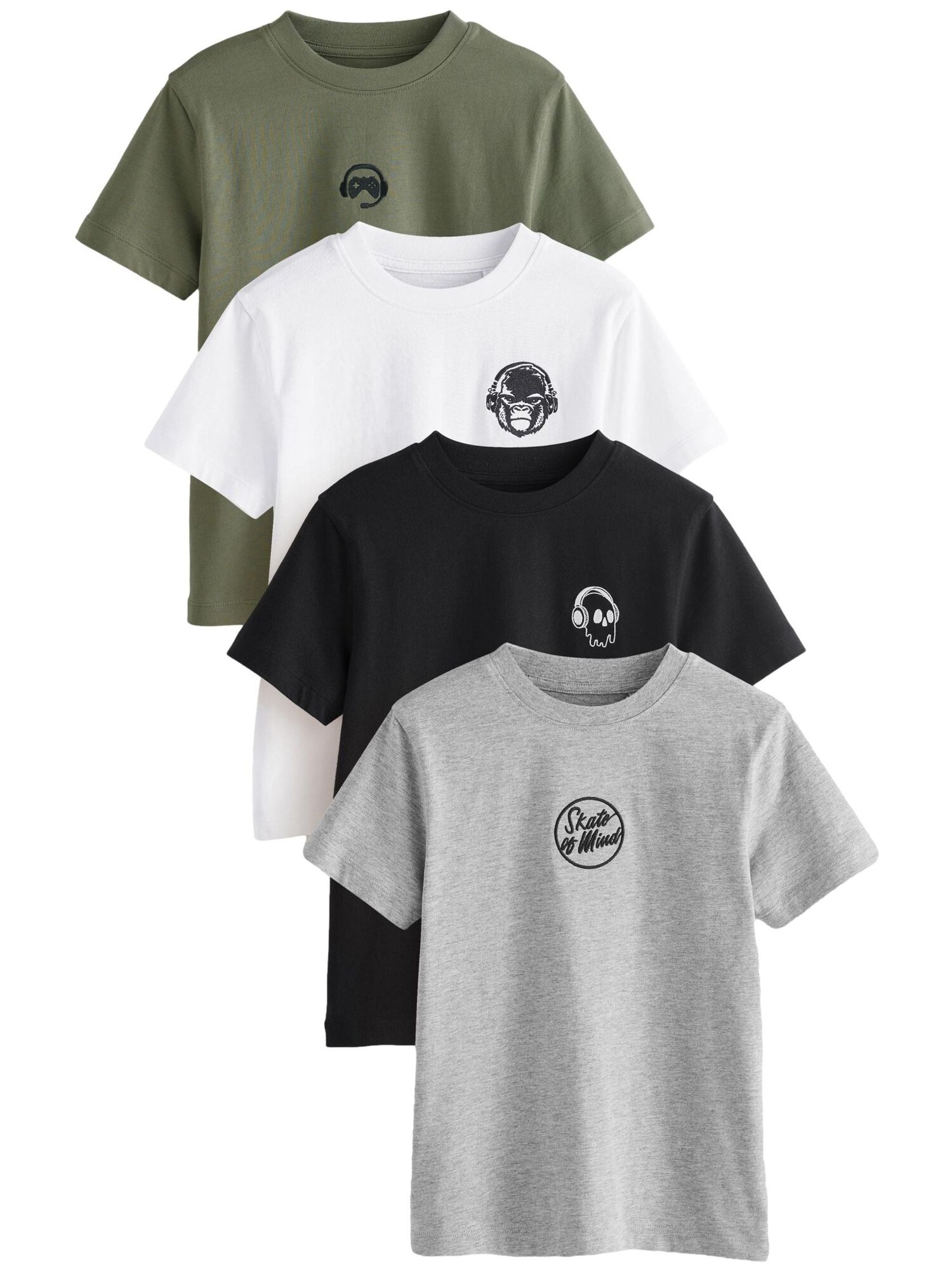 Next Póló  szürke / khaki / fekete / fehér akciós termékkép 1