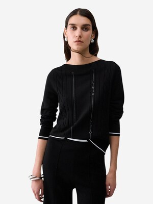 Liu Jo Jersey 'ECS MAGLIA CHIUSA TF6189 MS63L'  negro