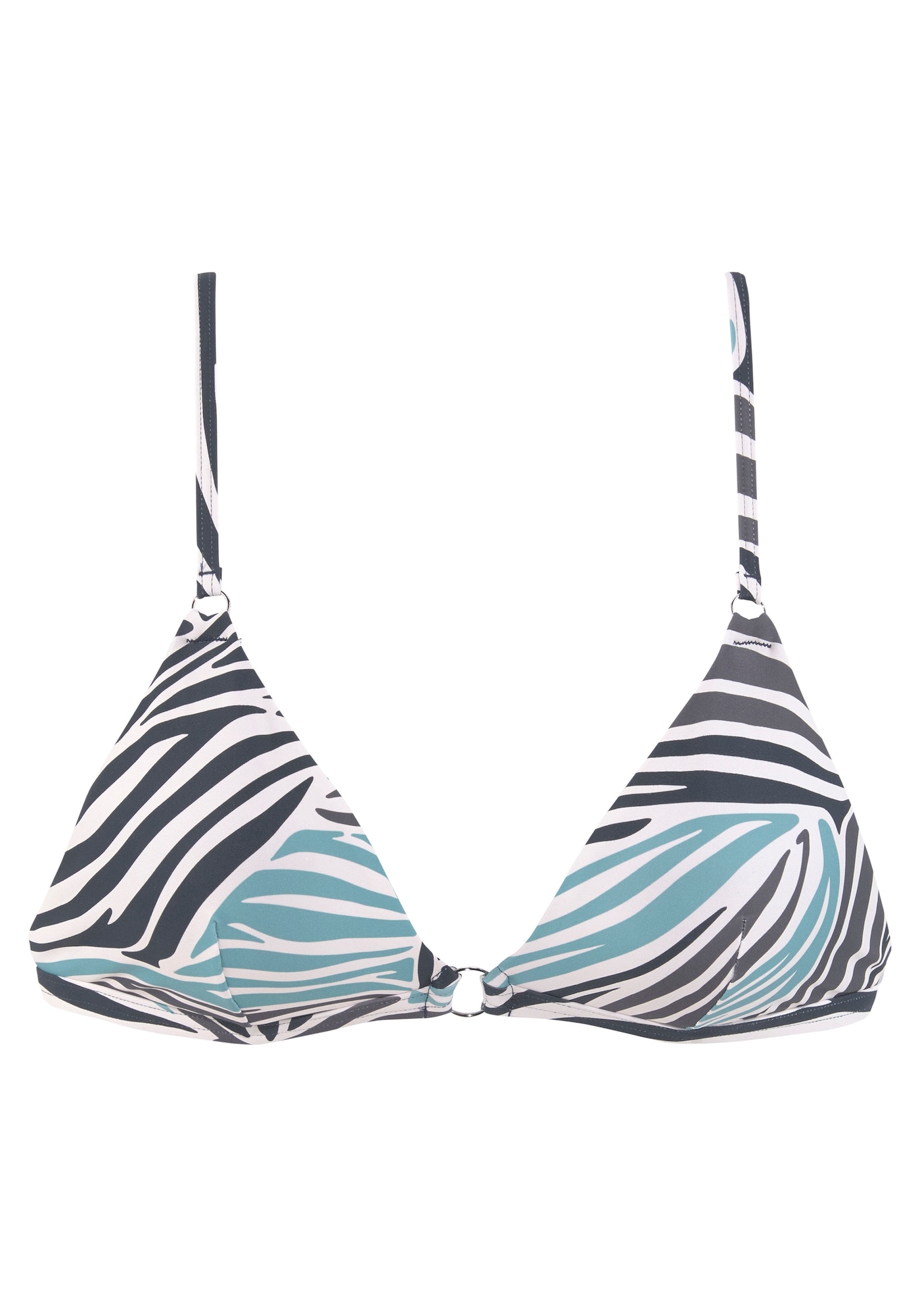 SUNSEEKER Sutien costum de baie  albastru deschis / negru / alb