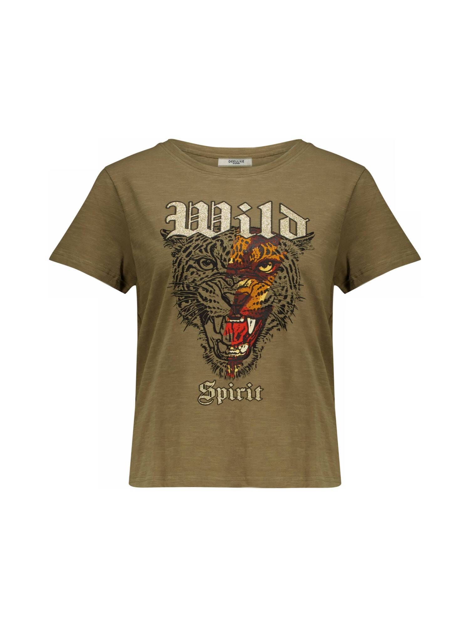 Deeluxe Shirt 'Leona' Kaki / Oranje / Zwart / Zilver