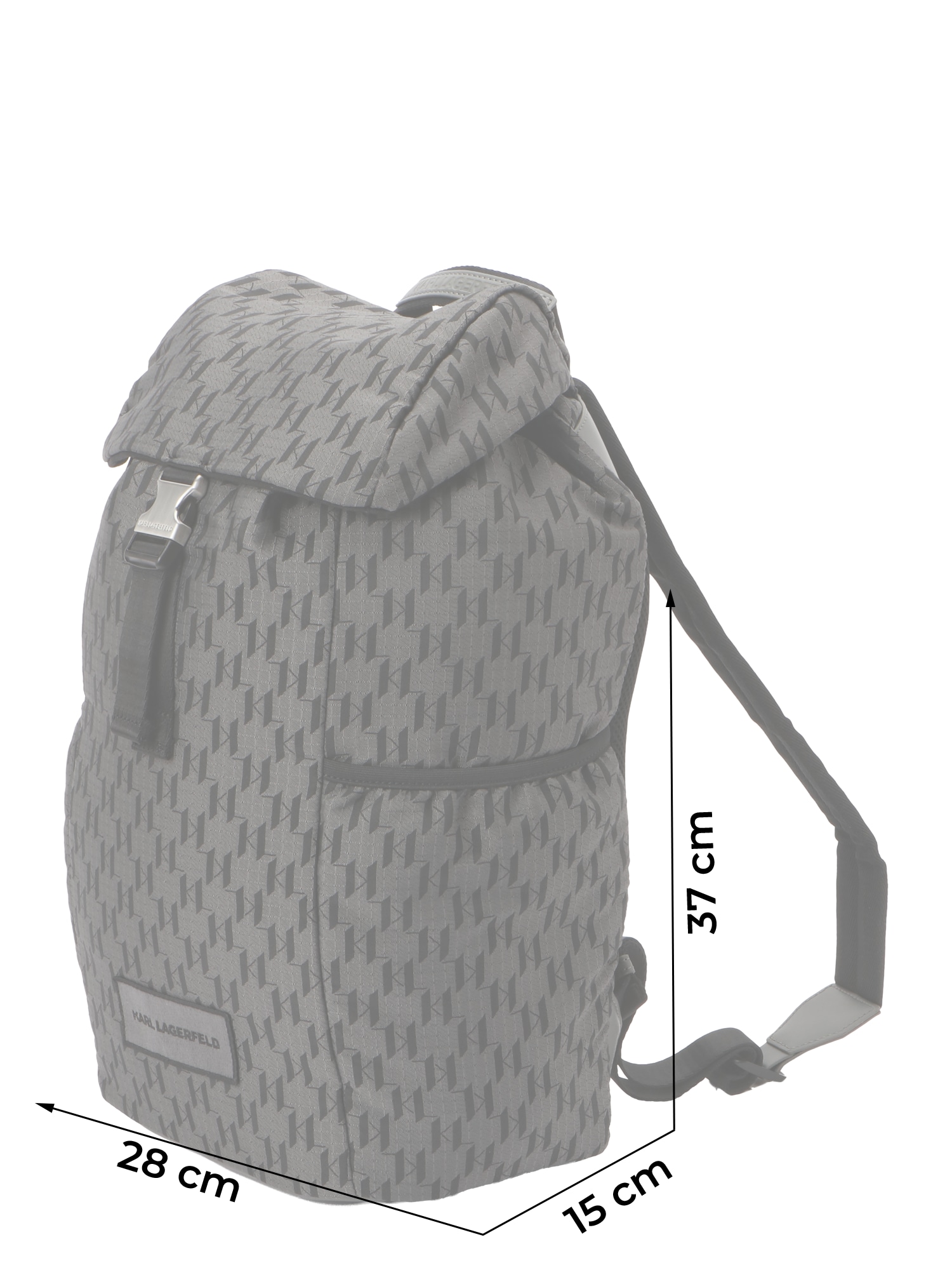Karl Lagerfeld Rucsac gri piatră / negru