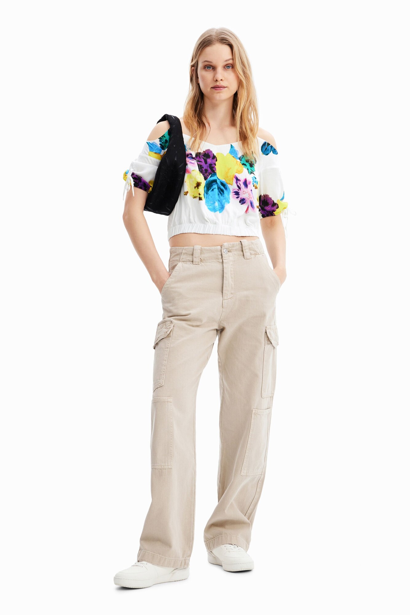 Desigual Blúz  azúr / sárga / lila / fehér termék 2. képe
