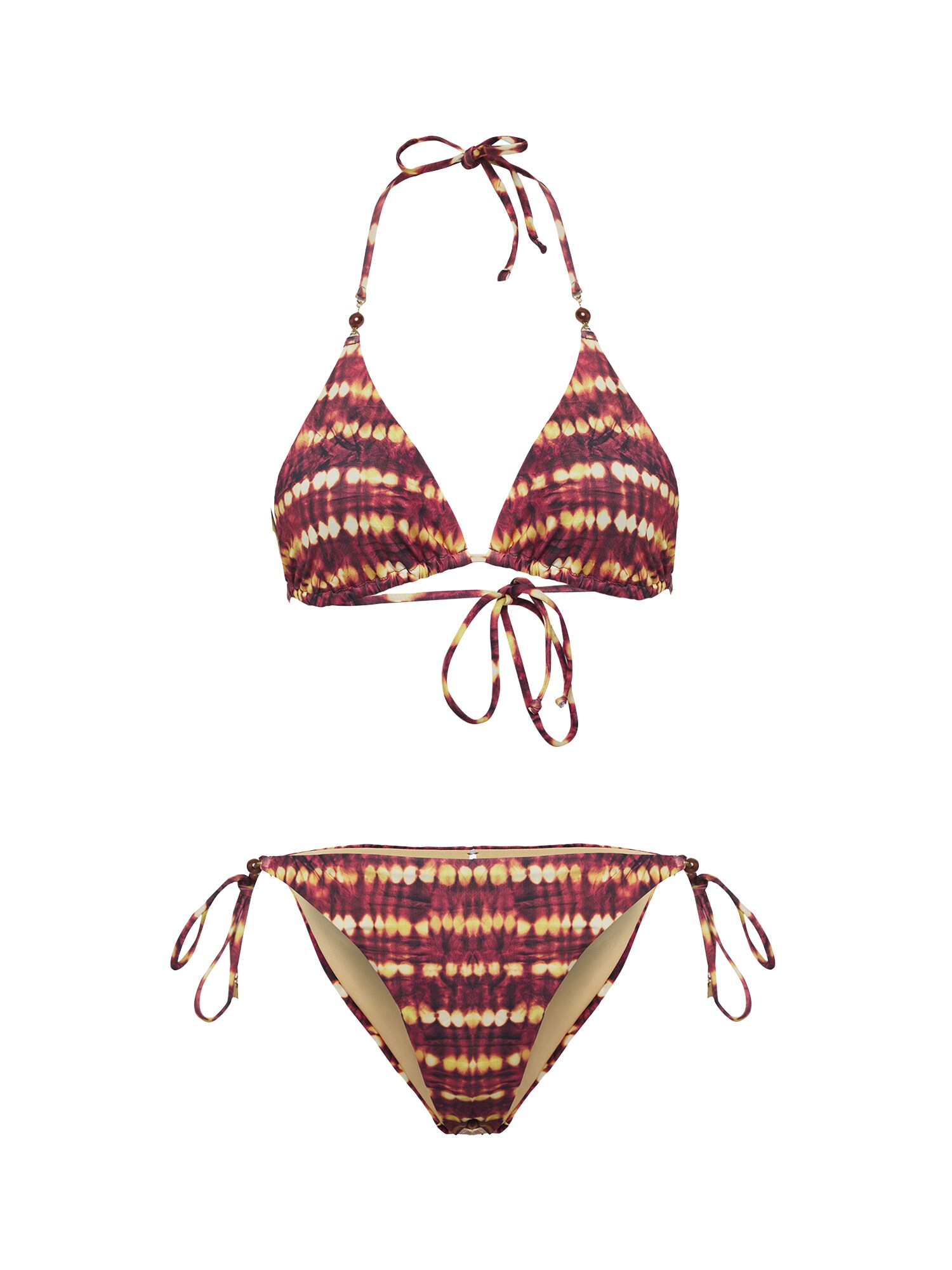 Trendyol Bikiny  gaštanová / svetložltá / čierna / biela