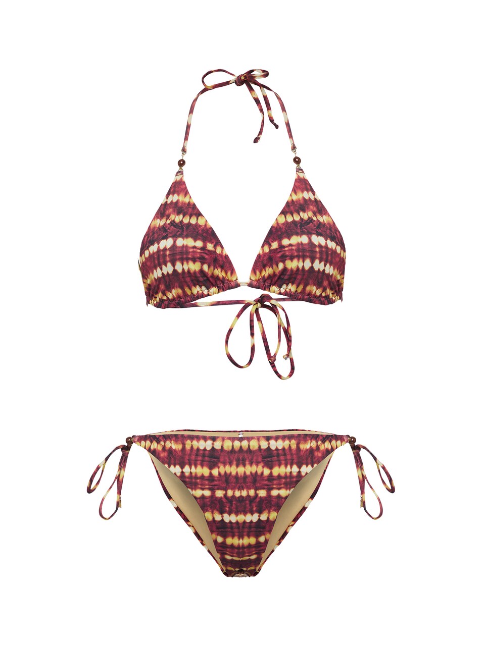 Bikini kastanjebrun / ljusgul / svart