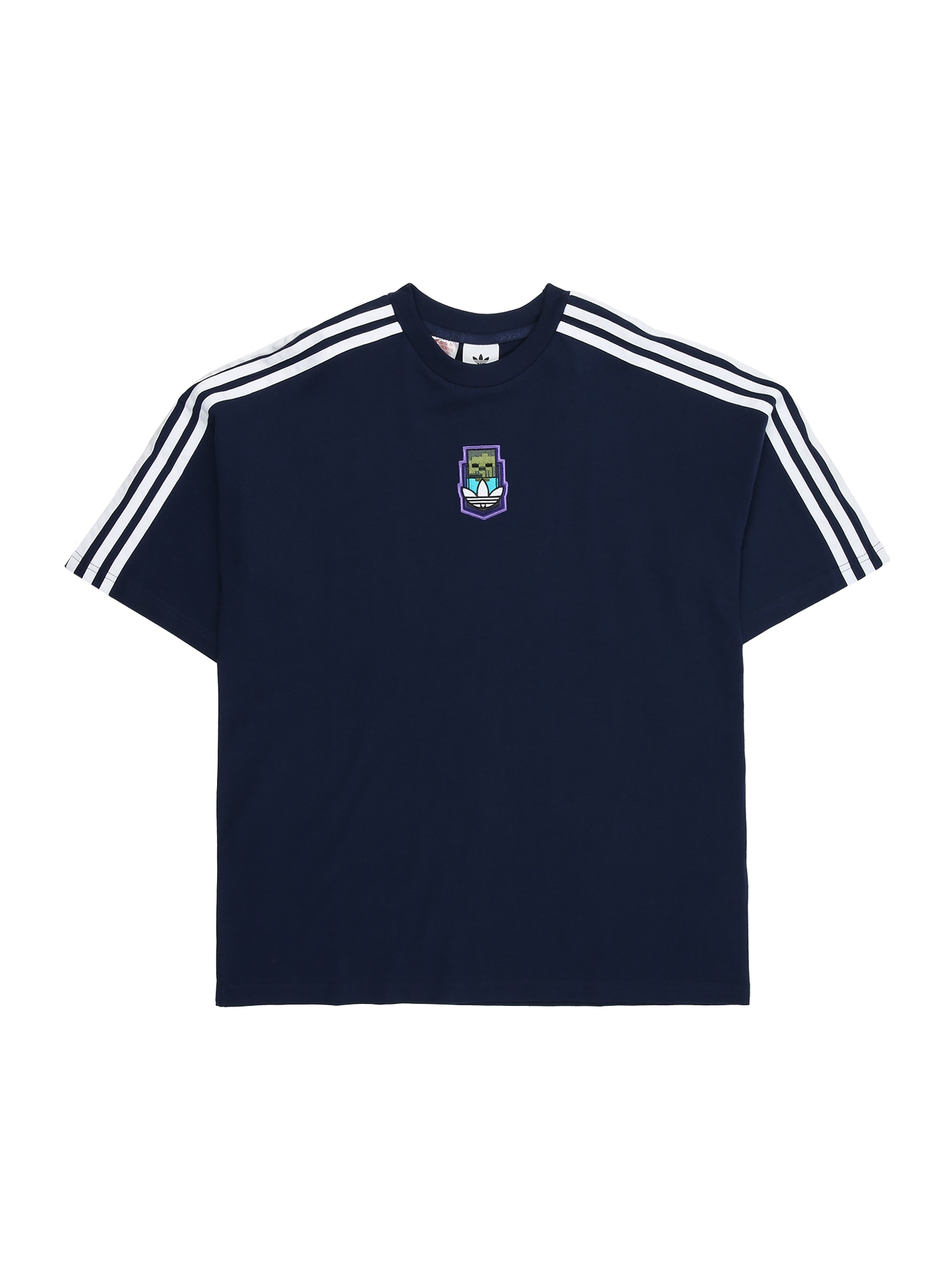 ADIDAS ORIGINALS Tricou  albastru închis / gri / verde limetă / alb