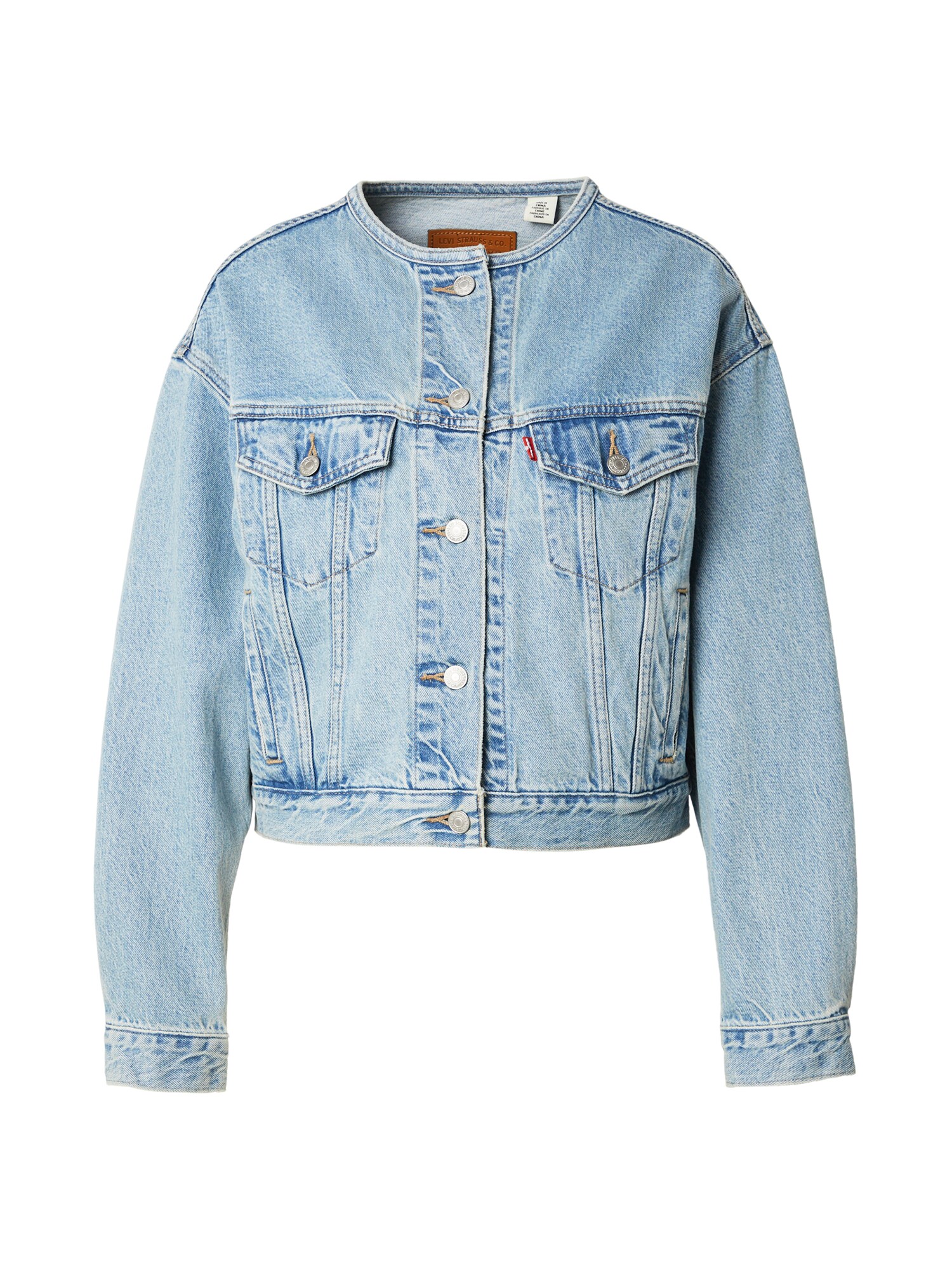 LEVIS ® Geacă de primăvară-toamnă Collarless Shrunken 90s Trucker Jacket  albastru denim
