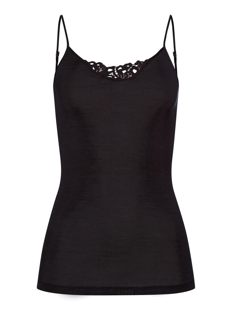Hanro Spaghettitop ' Woolen Silk ' Damen Größe XS schwarz