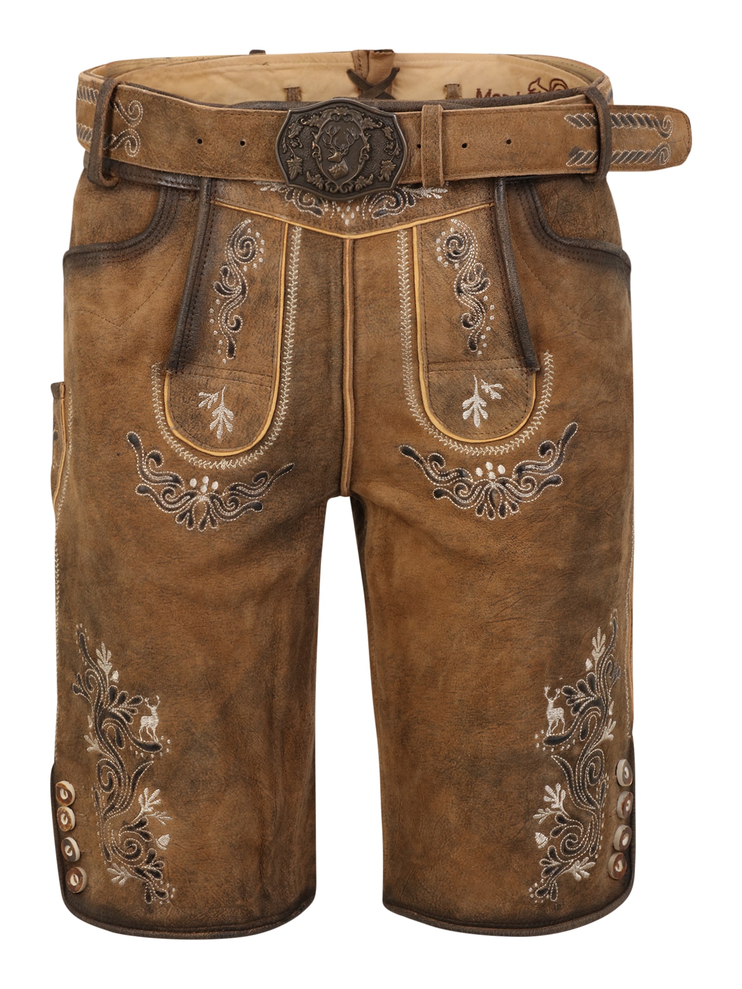 MARJO Kelnės su tradiciniais raštais 'Andreas' ruda