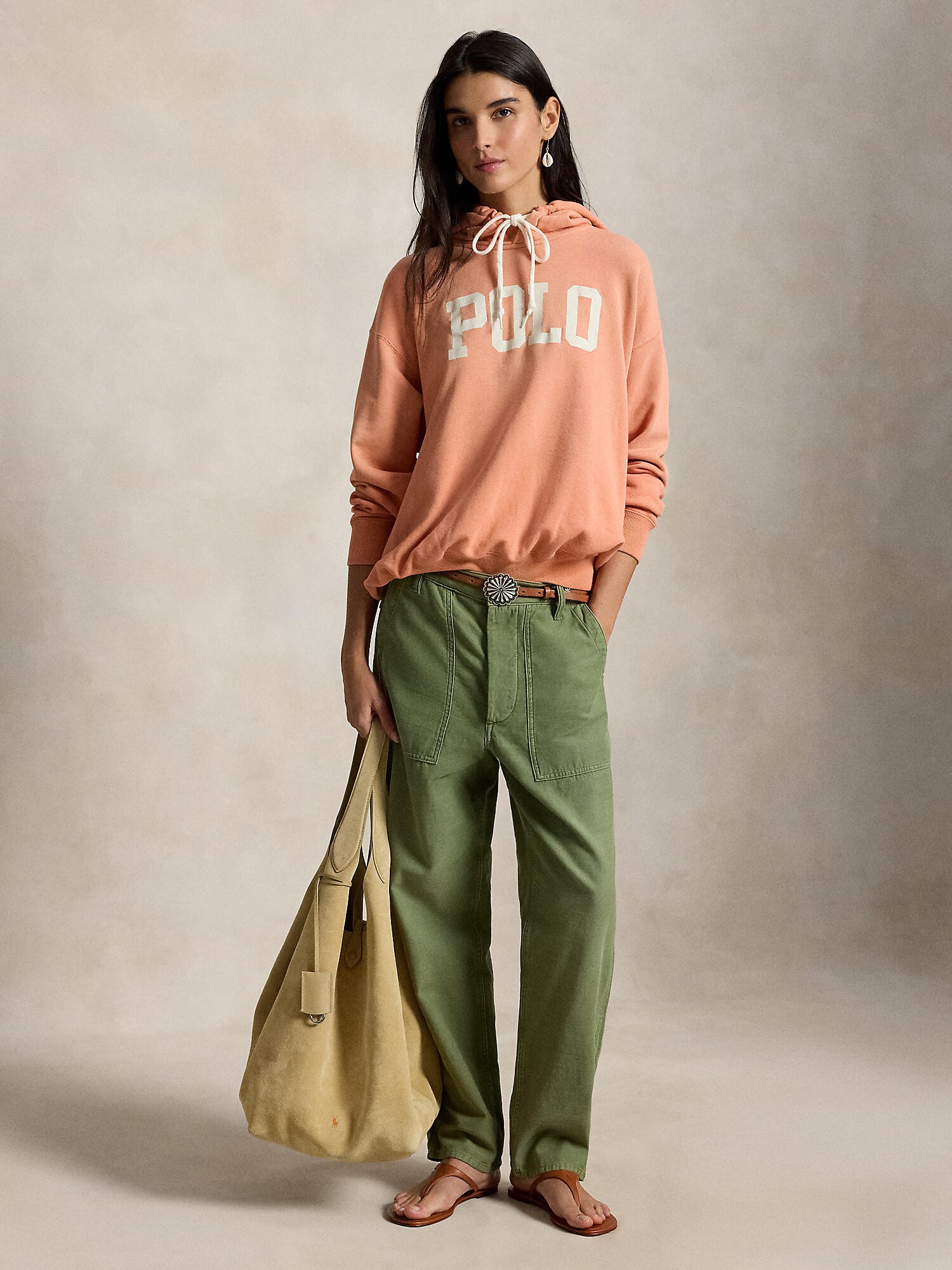 Polo Ralph Lauren Sudadera 'ISLAND'  coral / blanco – imagen 4