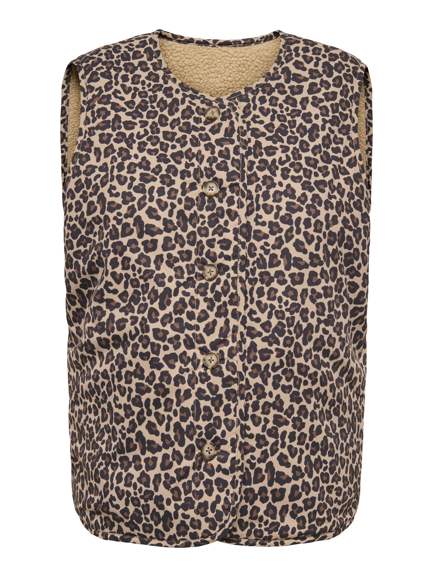 ONLY Chaleco 'ONLBABY' beige / marrón / negro