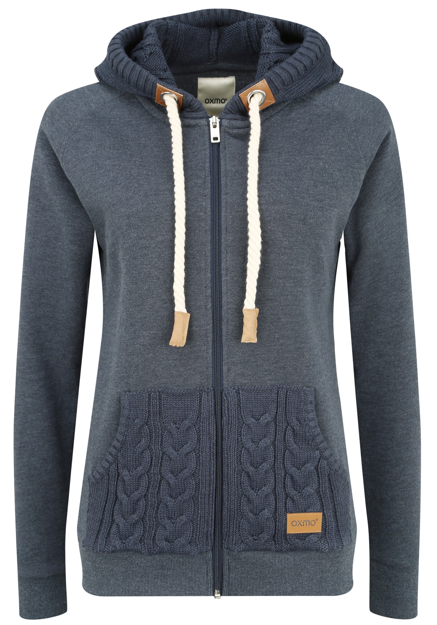 Oxmo Sudadera con cremallera 'Matilda' azul