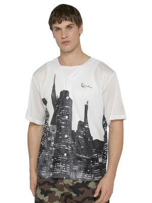 Karl Kani Camiseta 'Camisa karl kani blanca signature mesh baseball shirt'  blanco