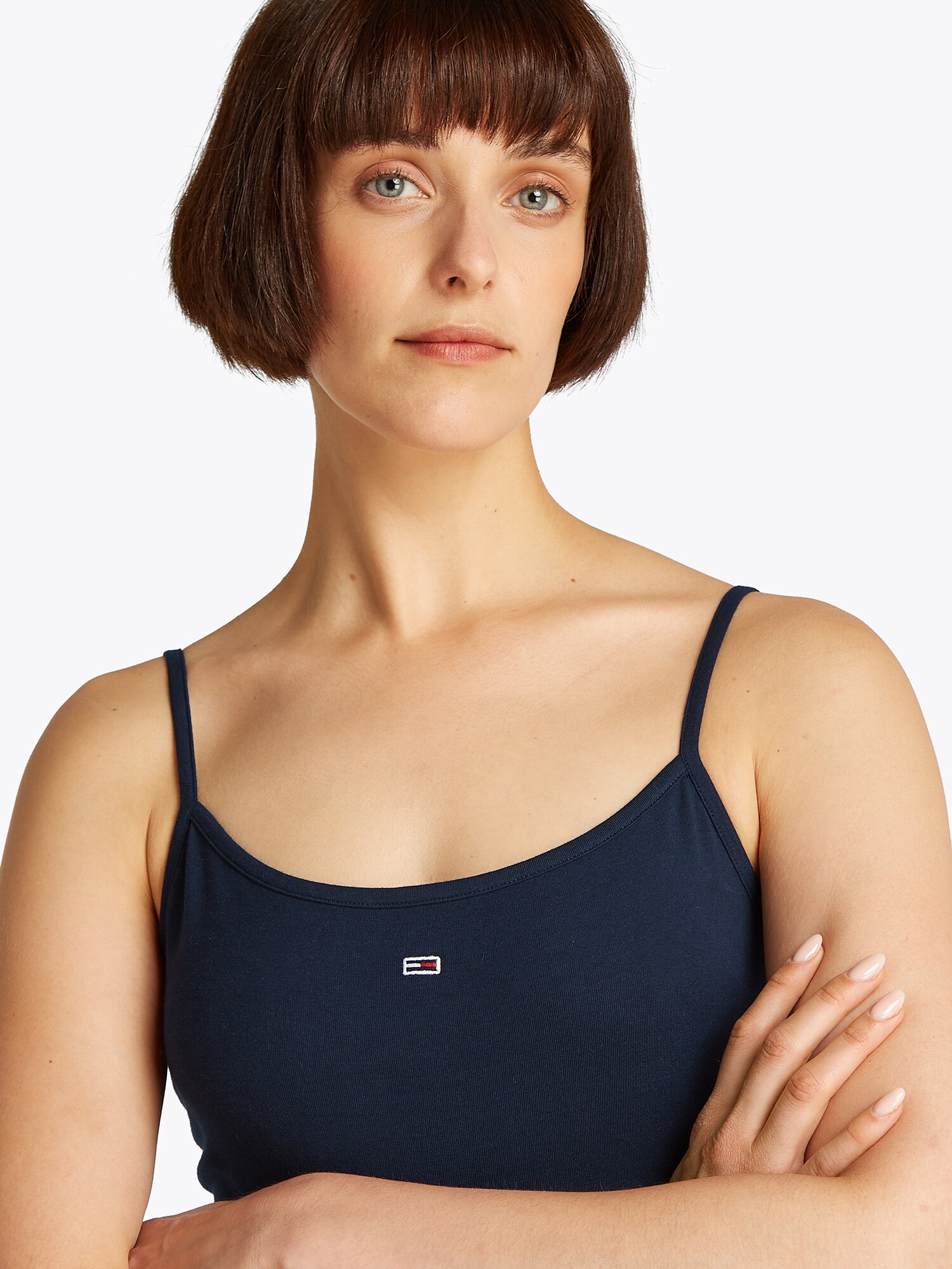 Tommy Jeans Top 'ESSENTIAL' námornícka modrá / červená / biela (obrázok 6)