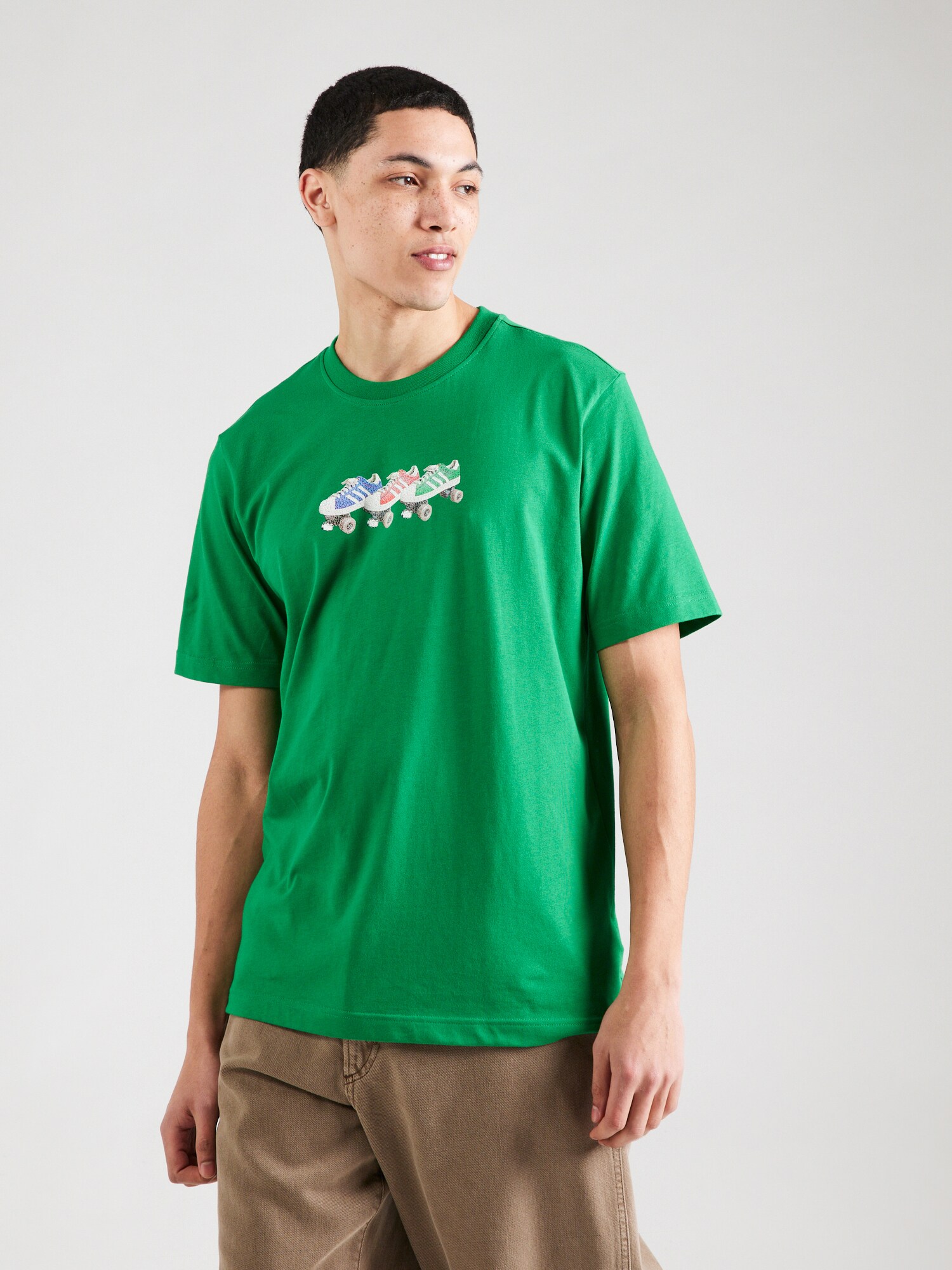 ADIDAS ORIGINALS Póló 'ROLLER'  kék / zöld / piros / fehér termék 2. képe