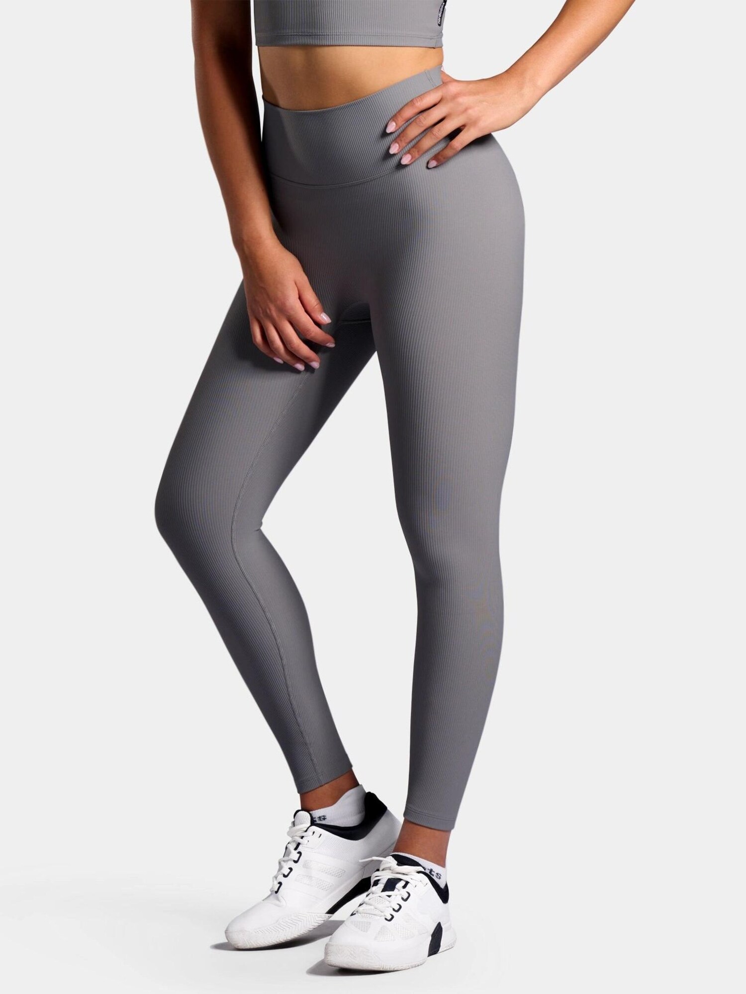 nordicdots Leggings 'Rib'  grigio
