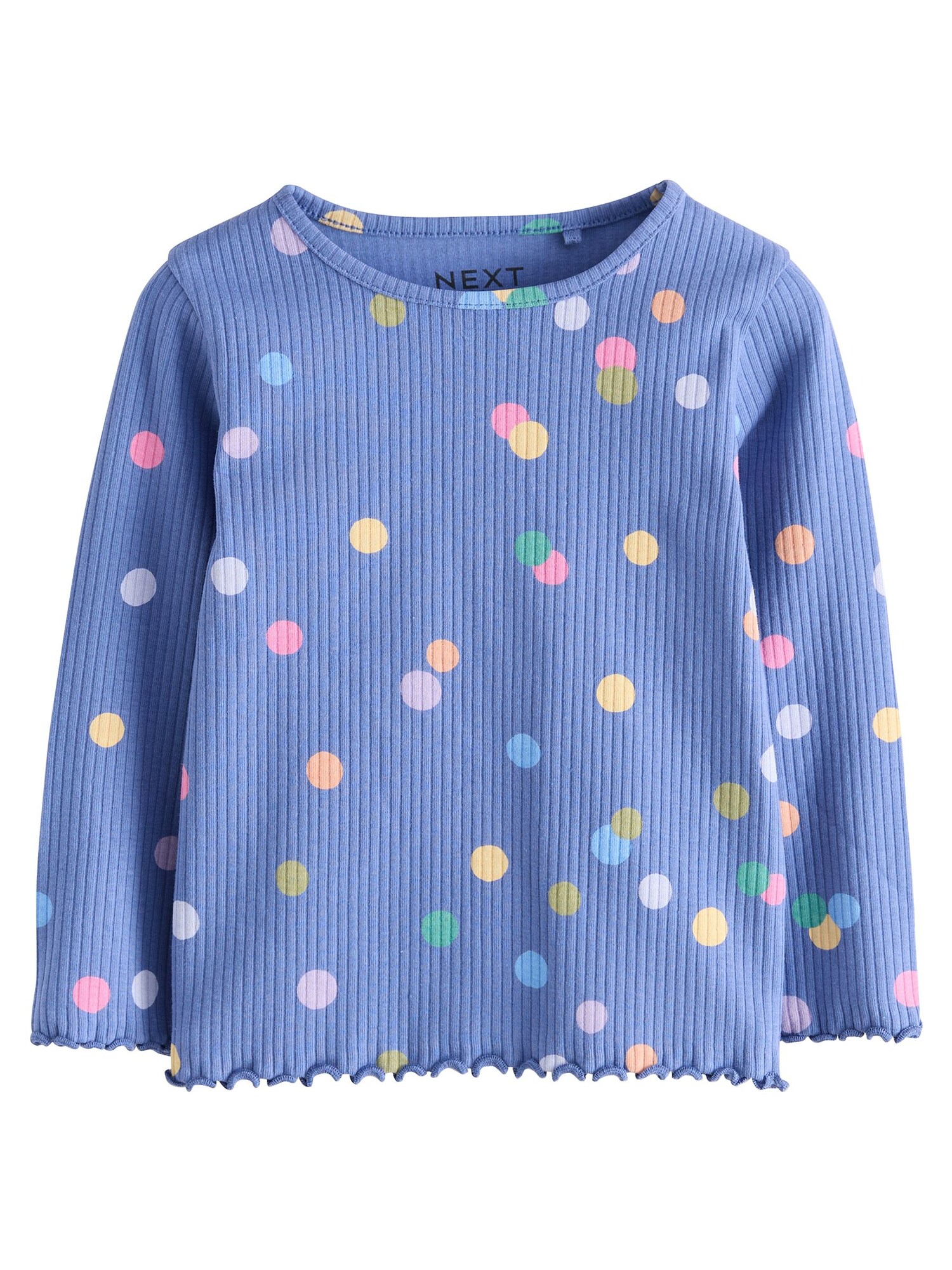 Next Tricou gerippt  albastru / galben / lila / roz