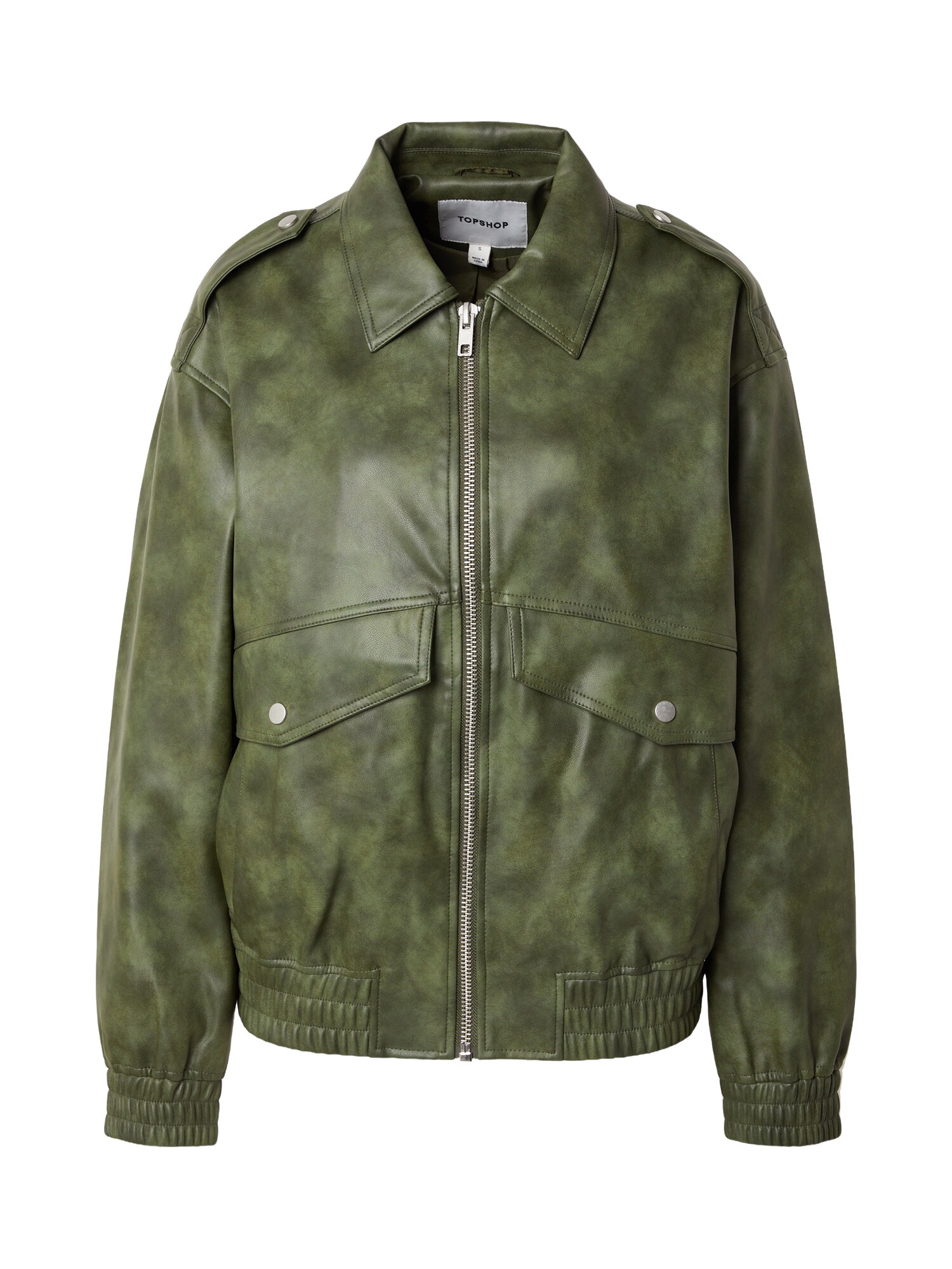 TOPSHOP Geacă de primăvară-toamnă verde
