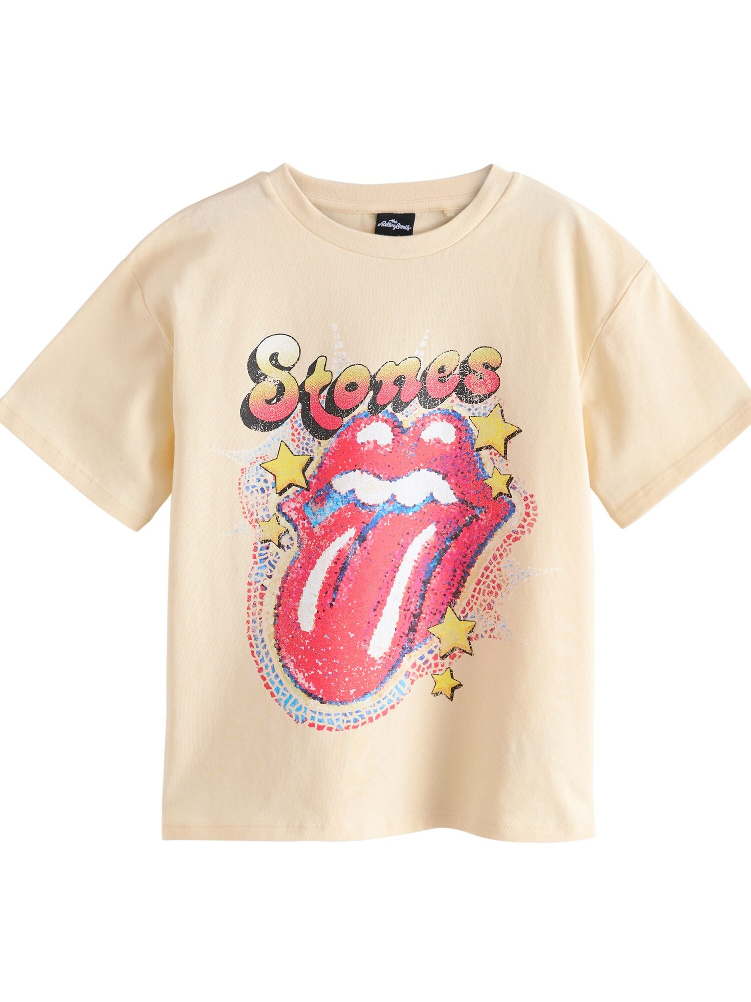 Next Tricou Rolling Stones  crem / albastru regal / roșu / alb