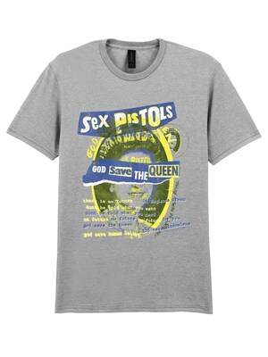Sex Pistols Camiseta 'Sex Pistols God Save The Queen T-Shirt'  gris