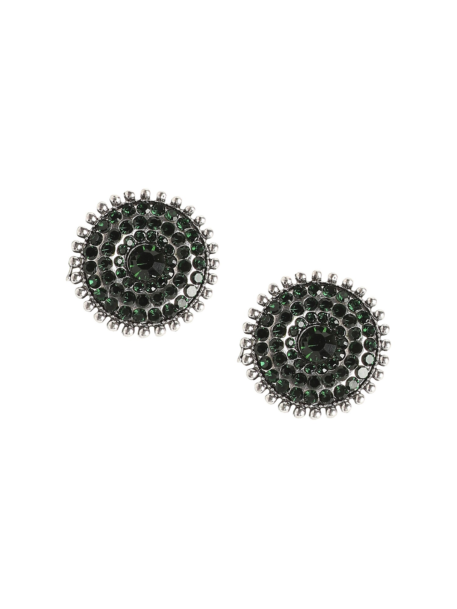 SOHI Cercei Piyari   verde pin / argintiu