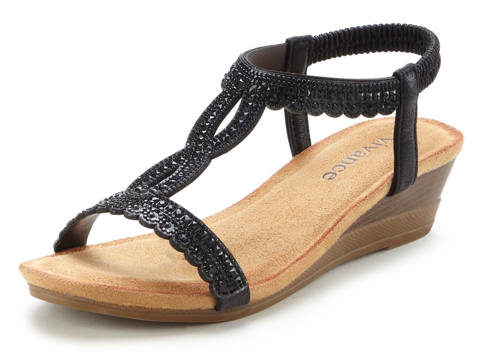 VIVANCE Sandale Damen Größe 38 schwarz