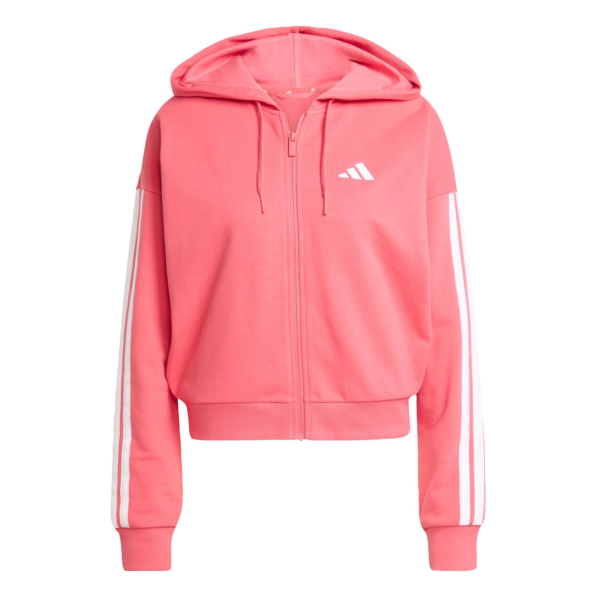 ADIDAS SPORTSWEAR Bluză cu fermoar sport Essentials  roz deschis / alb