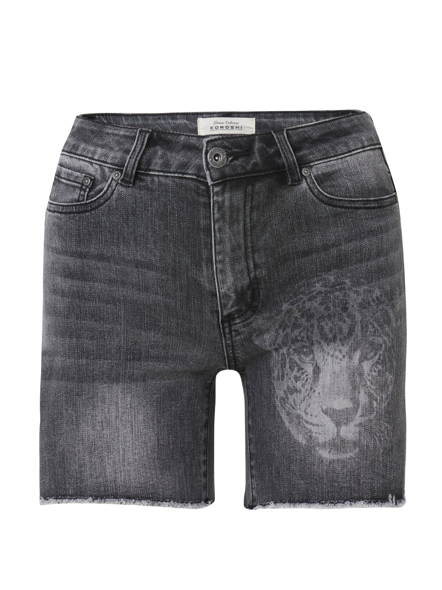 KOROSHI Džínsy čierny denim