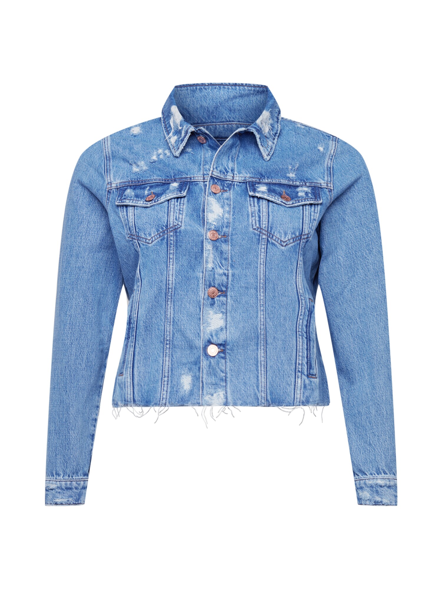 Tommy Jeans Curve Prechodná bunda  modrá denim