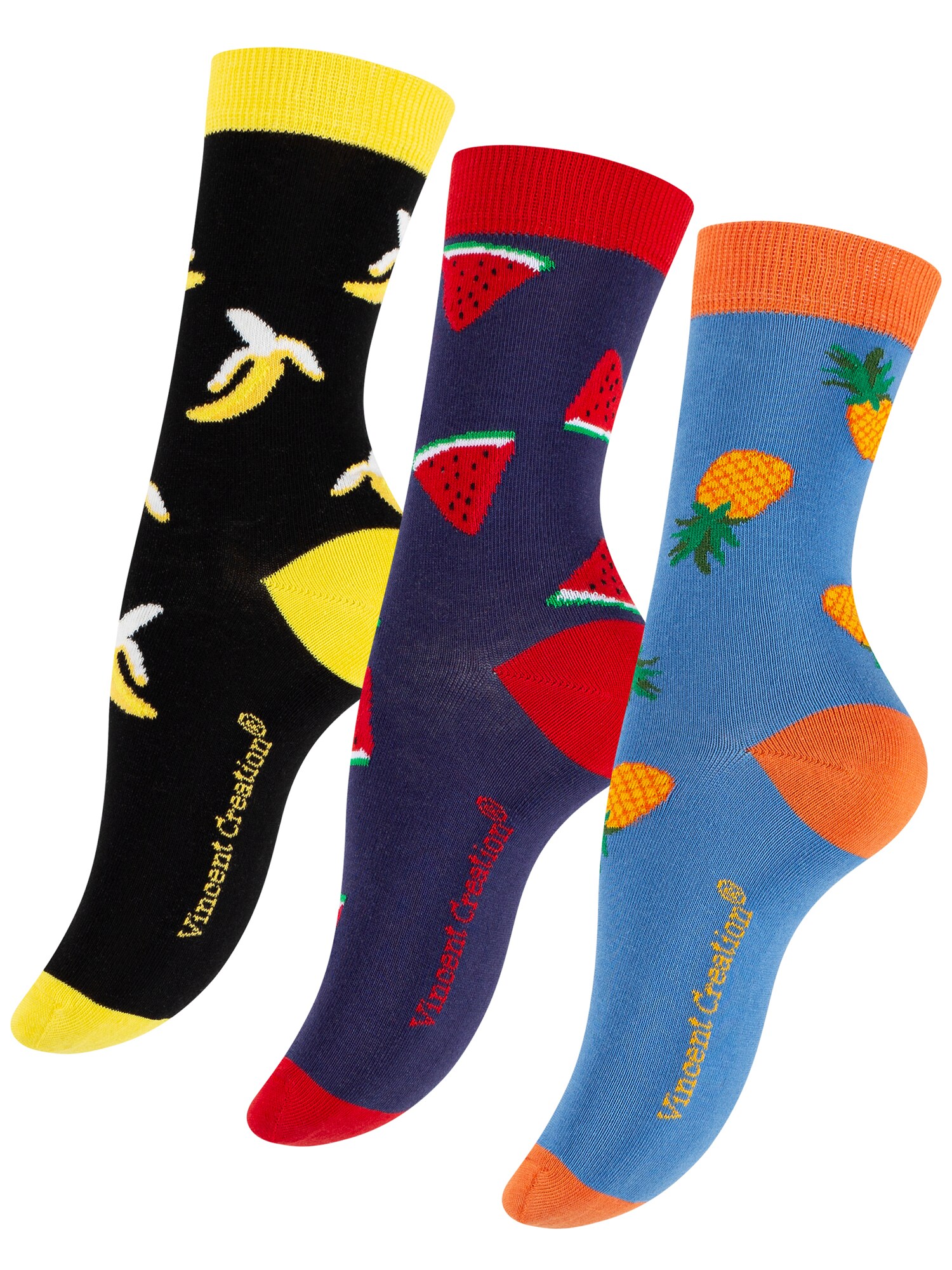Vincent Creation Calcetines 'Süsse Früchte' navy / azul oscuro / naranja / negro
