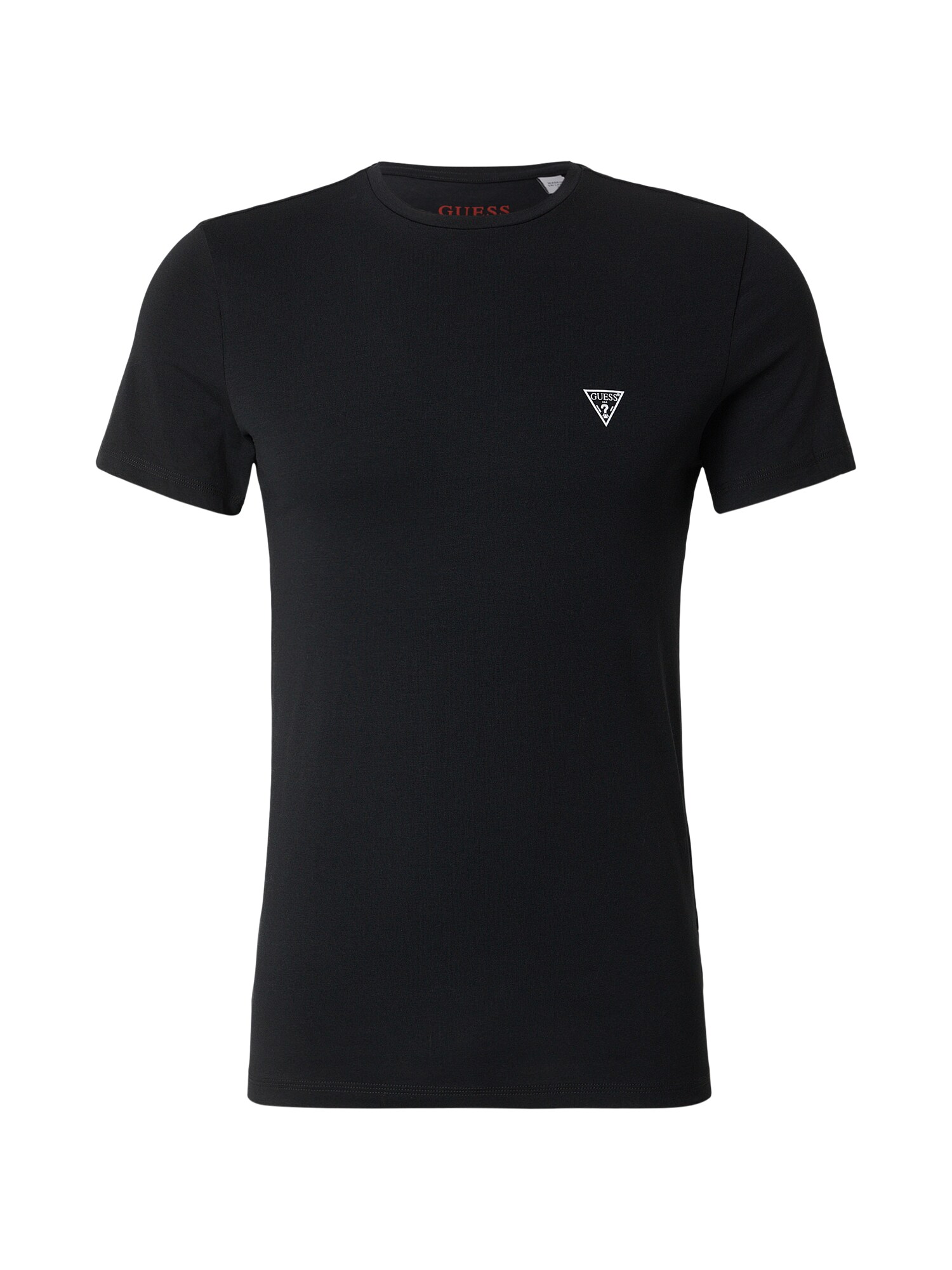 GUESS Tricou CALEB HERO  negru / alb