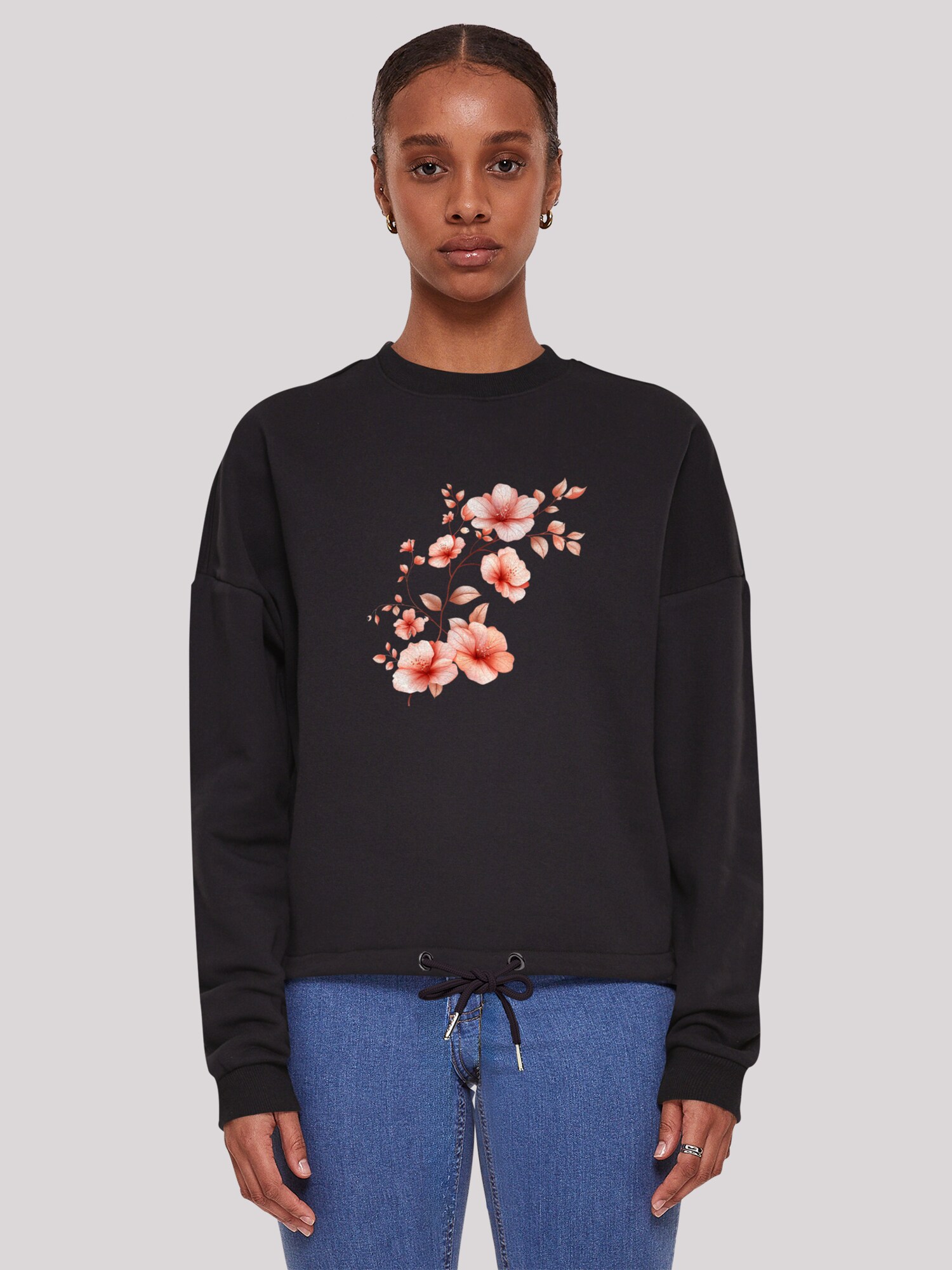Thumbnail - F4NT4STIC Sweatshirt Rosa Blumenzweig