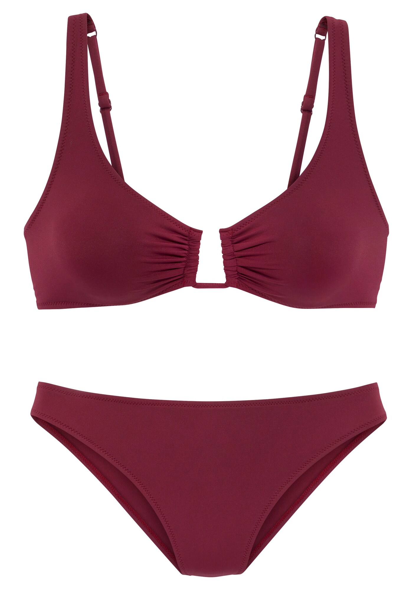 s.Oliver Costum de baie două piese  roșu bordeaux
