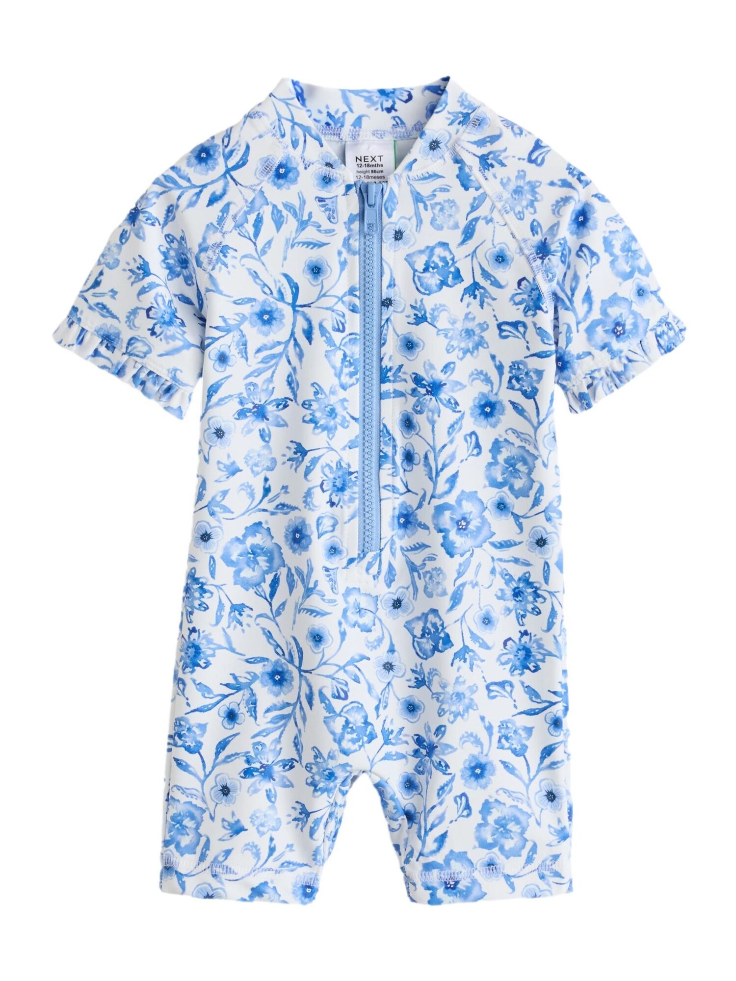 Next Costum de baie întreg  albastru / alb