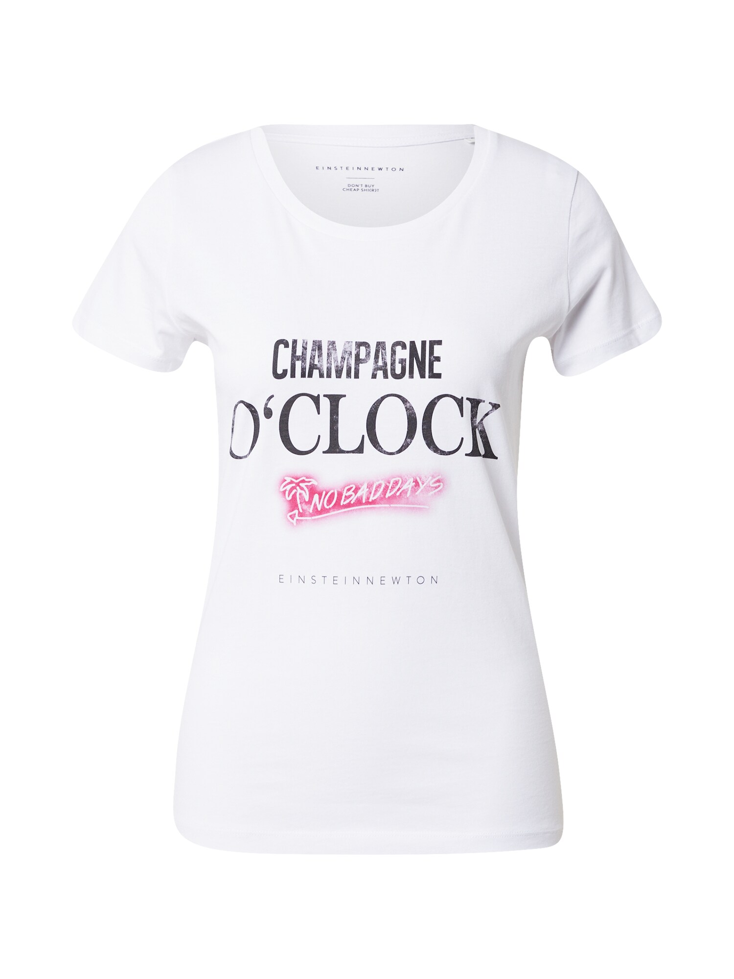 EINSTEIN & NEWTON Tricou Champagne O´clock roz / negru / alb