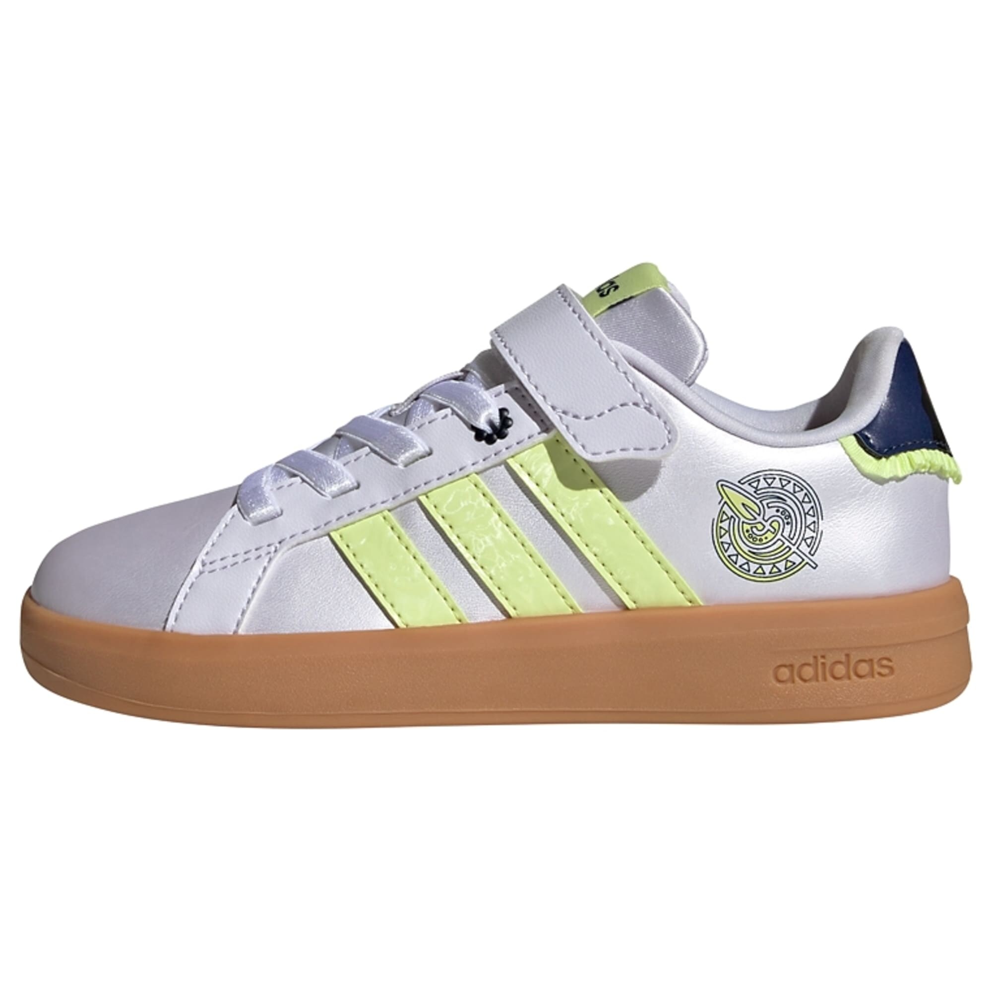 ADIDAS SPORTSWEAR Športová obuv 'DISNEY GRAND COURT 3.0'  striebornosivá / svetlozelená