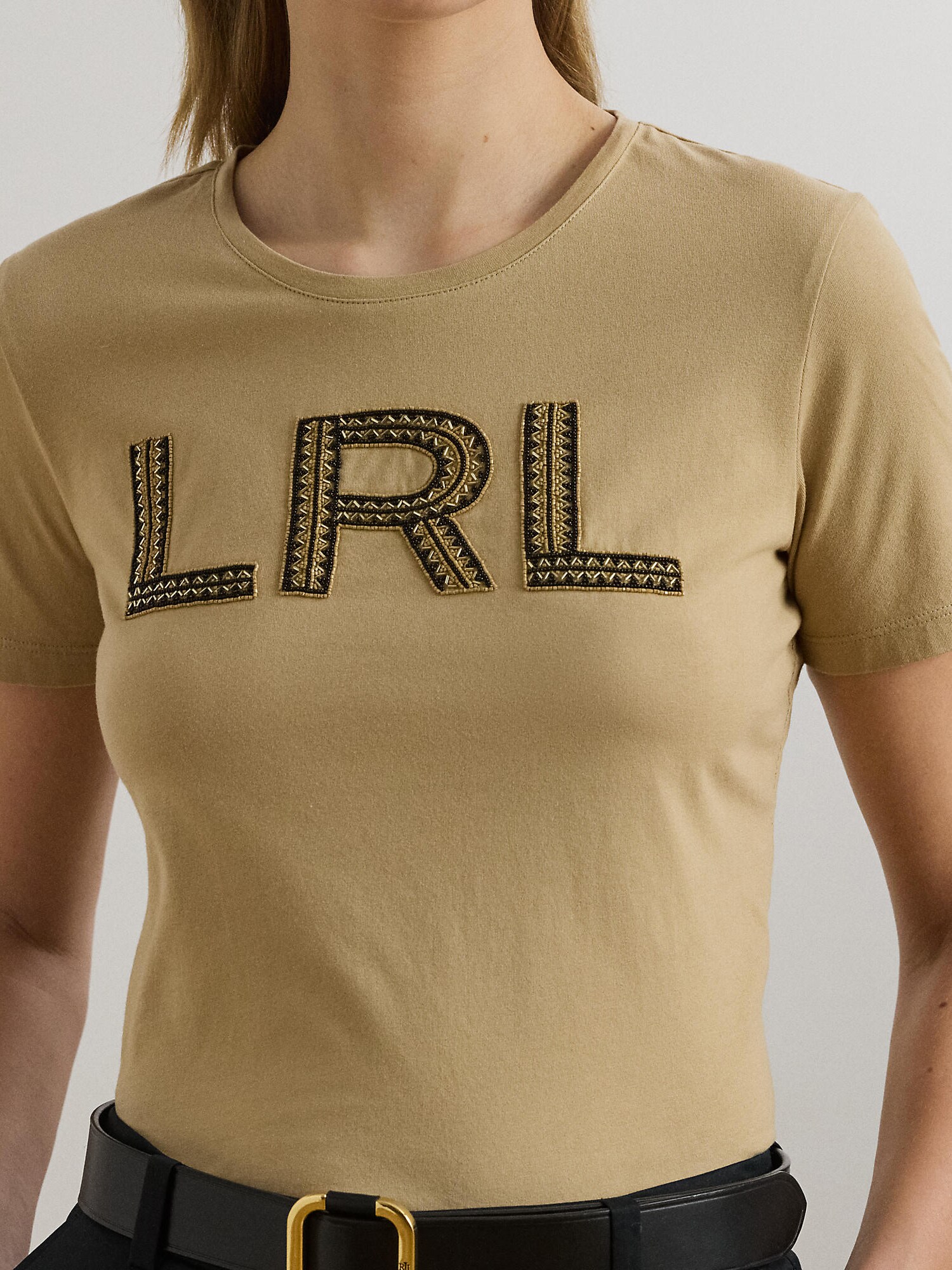 Lauren Ralph Lauren Tričko béžová / čierna (obrázok 5)