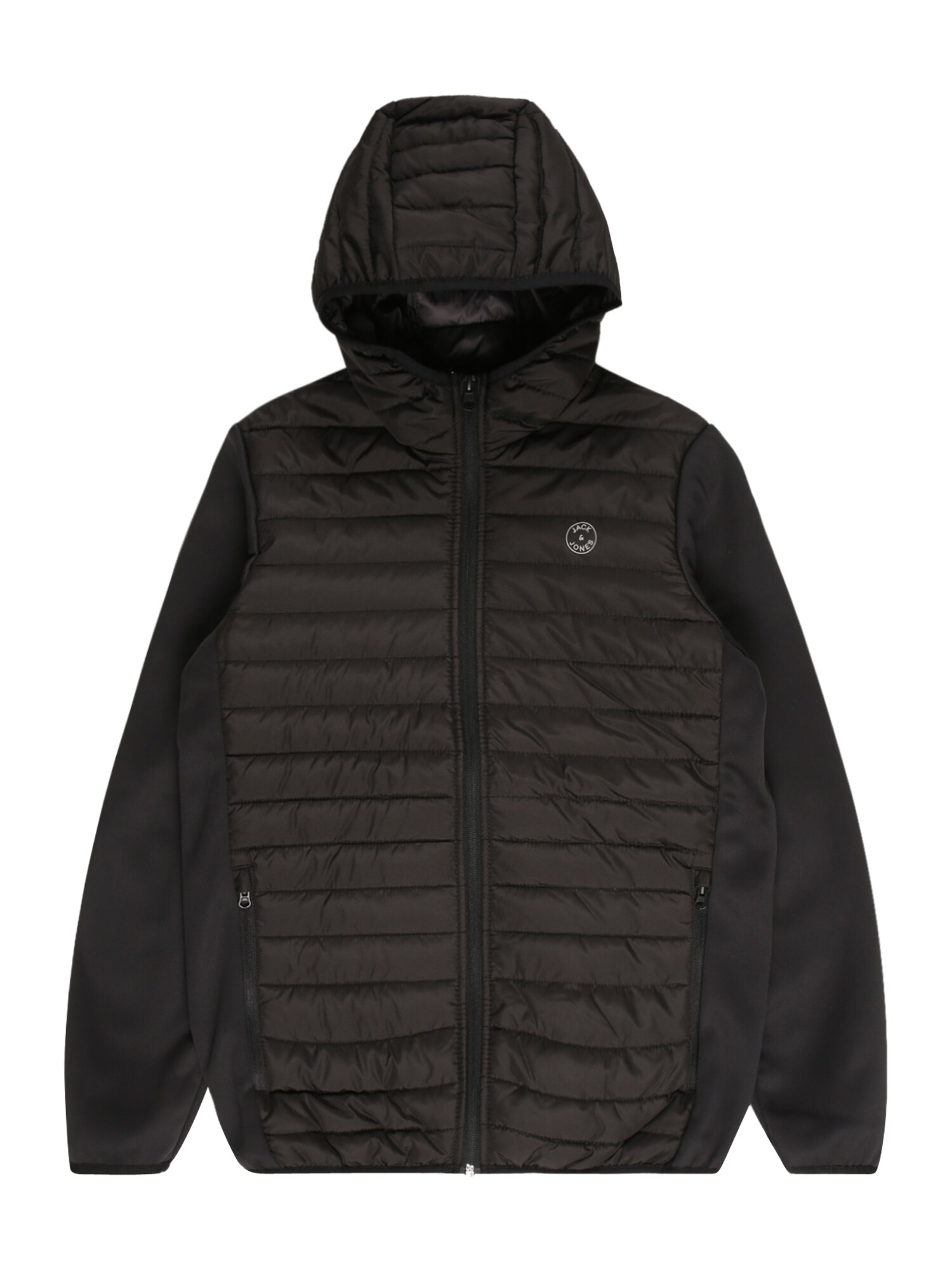 Jack & Jones Junior Demisezoninė striukė pilka / juoda