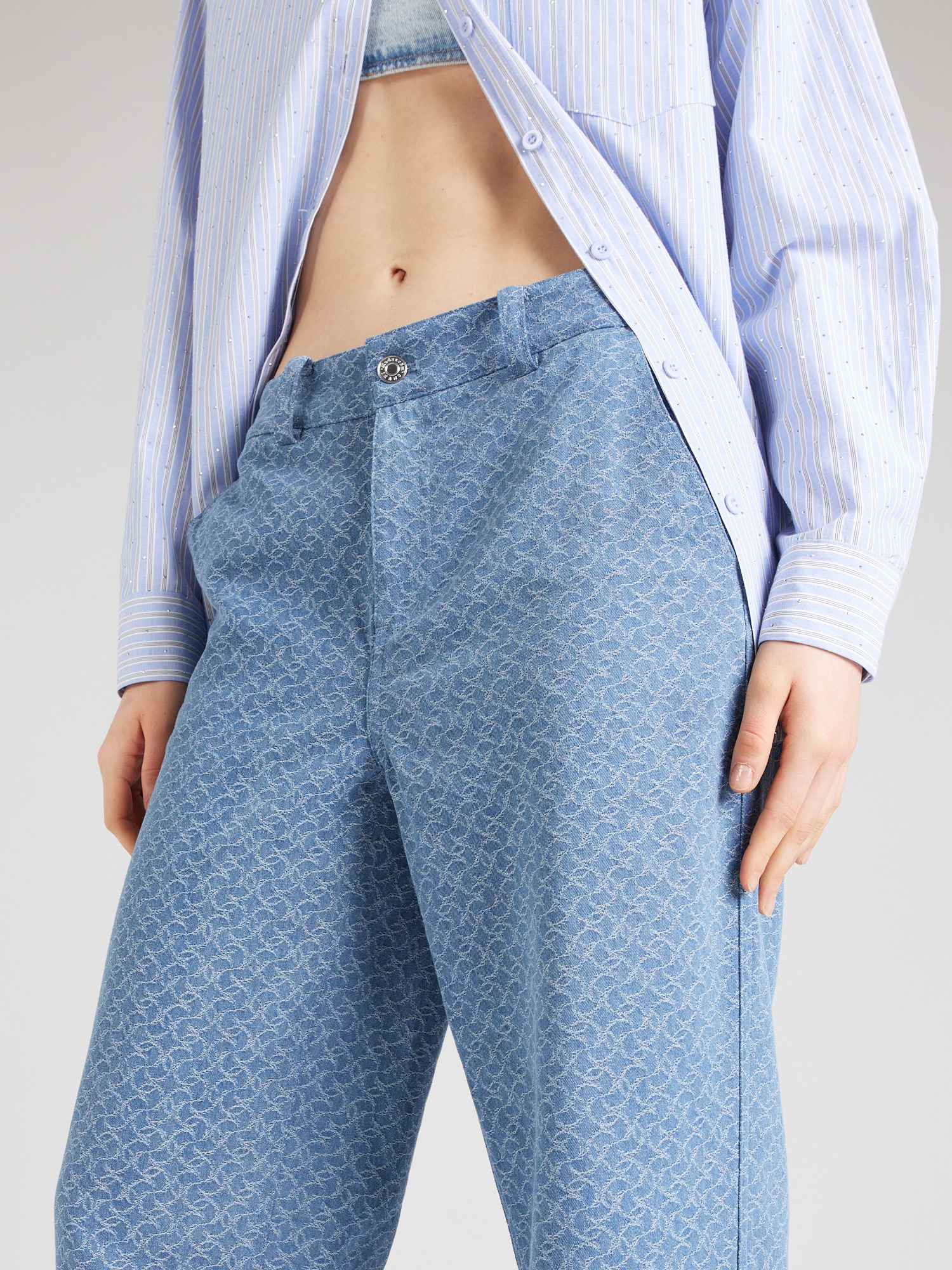 modström Džínsy 'Hennesy' modrá denim / biela (obrázok 5)
