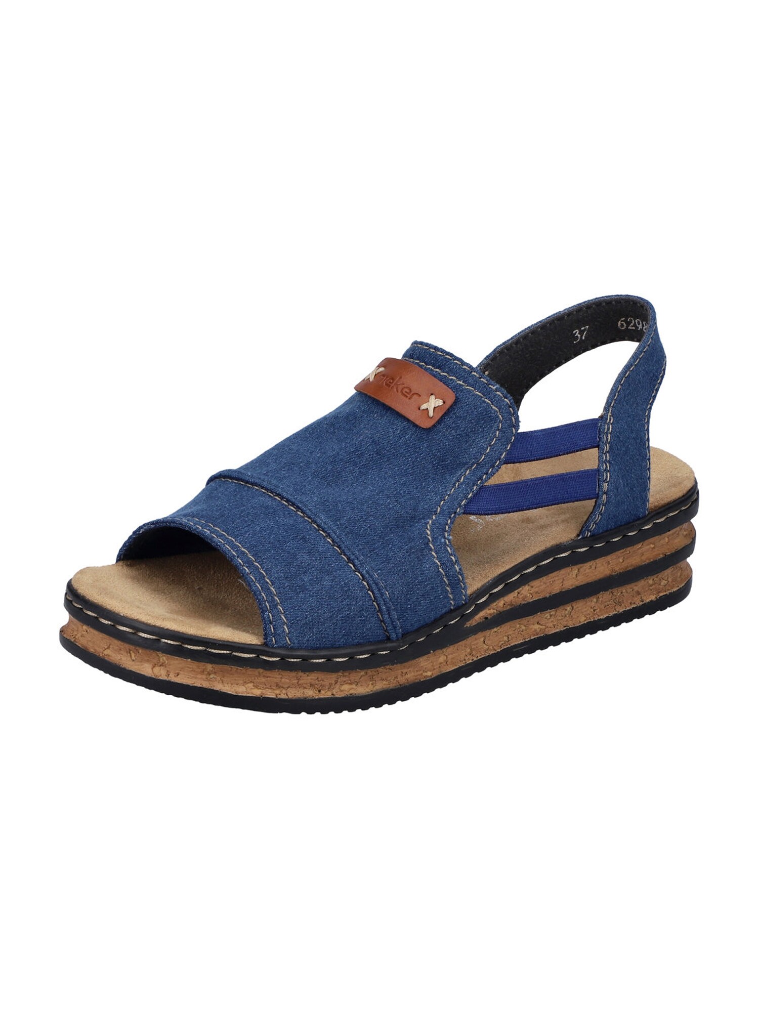 Rieker Sandále  modrá denim / hnedá