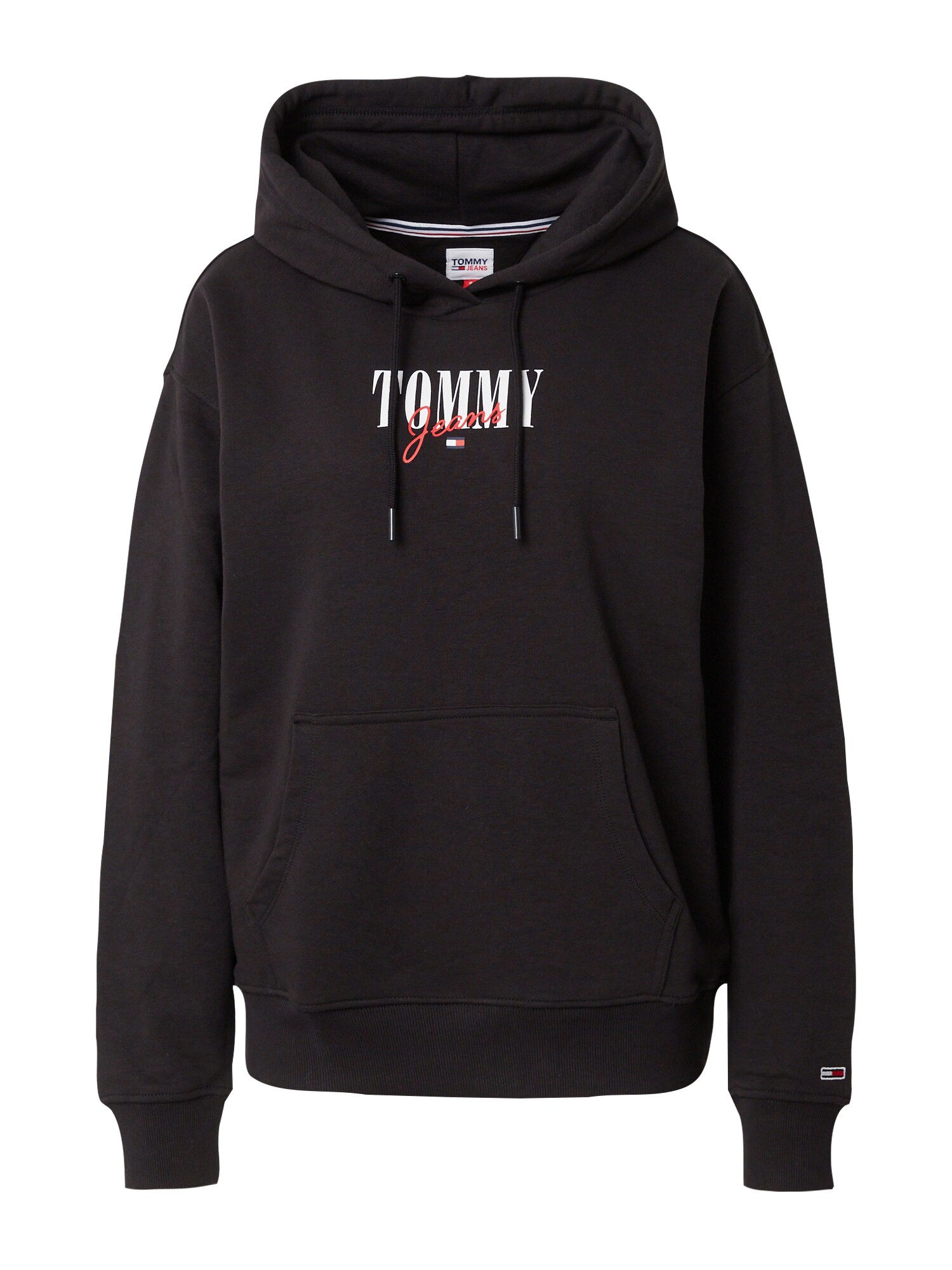Tommy Jeans Mikina  námornícka modrá / svetločervená / čierna / šedobiela
