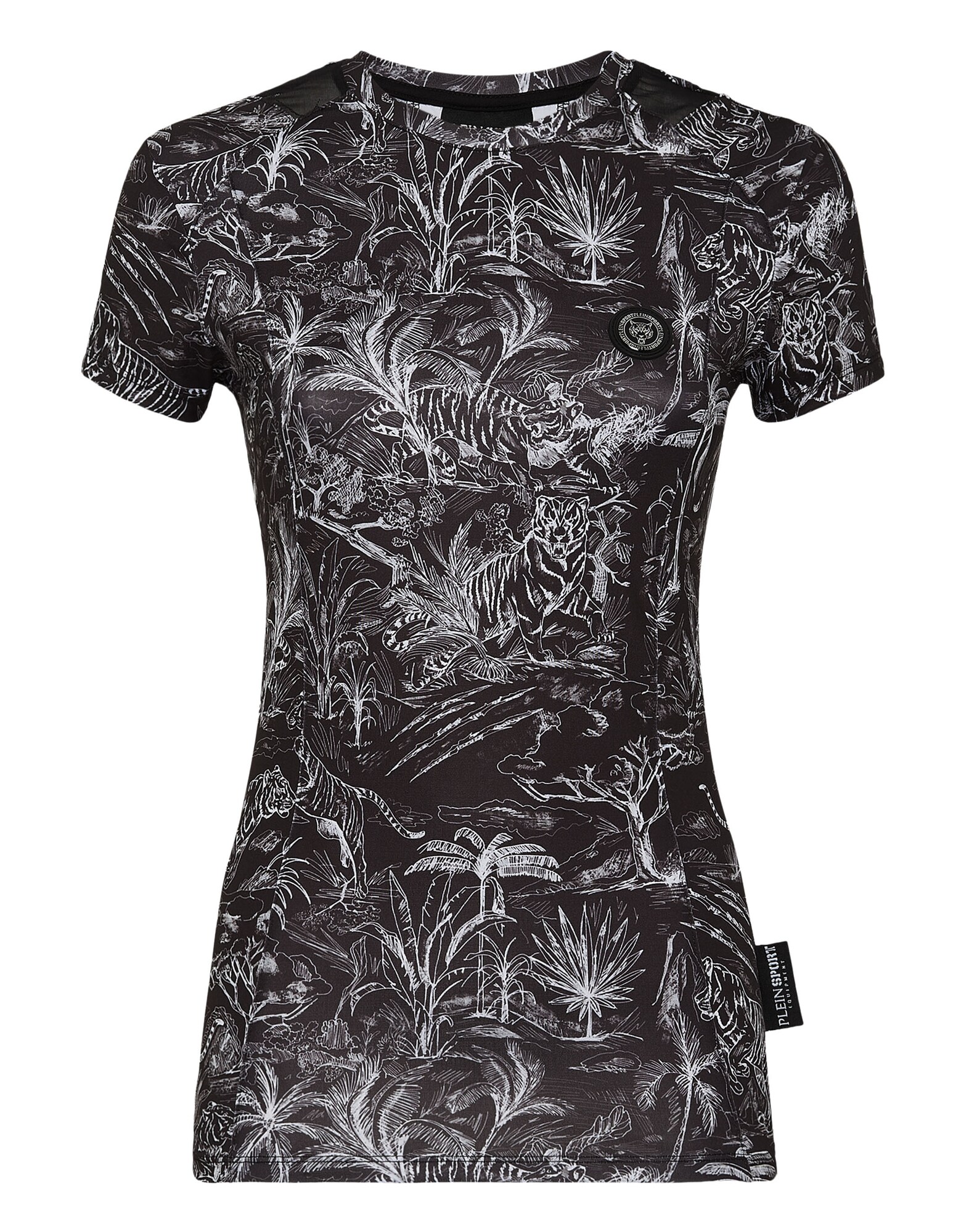 Plein Sport Camiseta funcional  negro / blanco