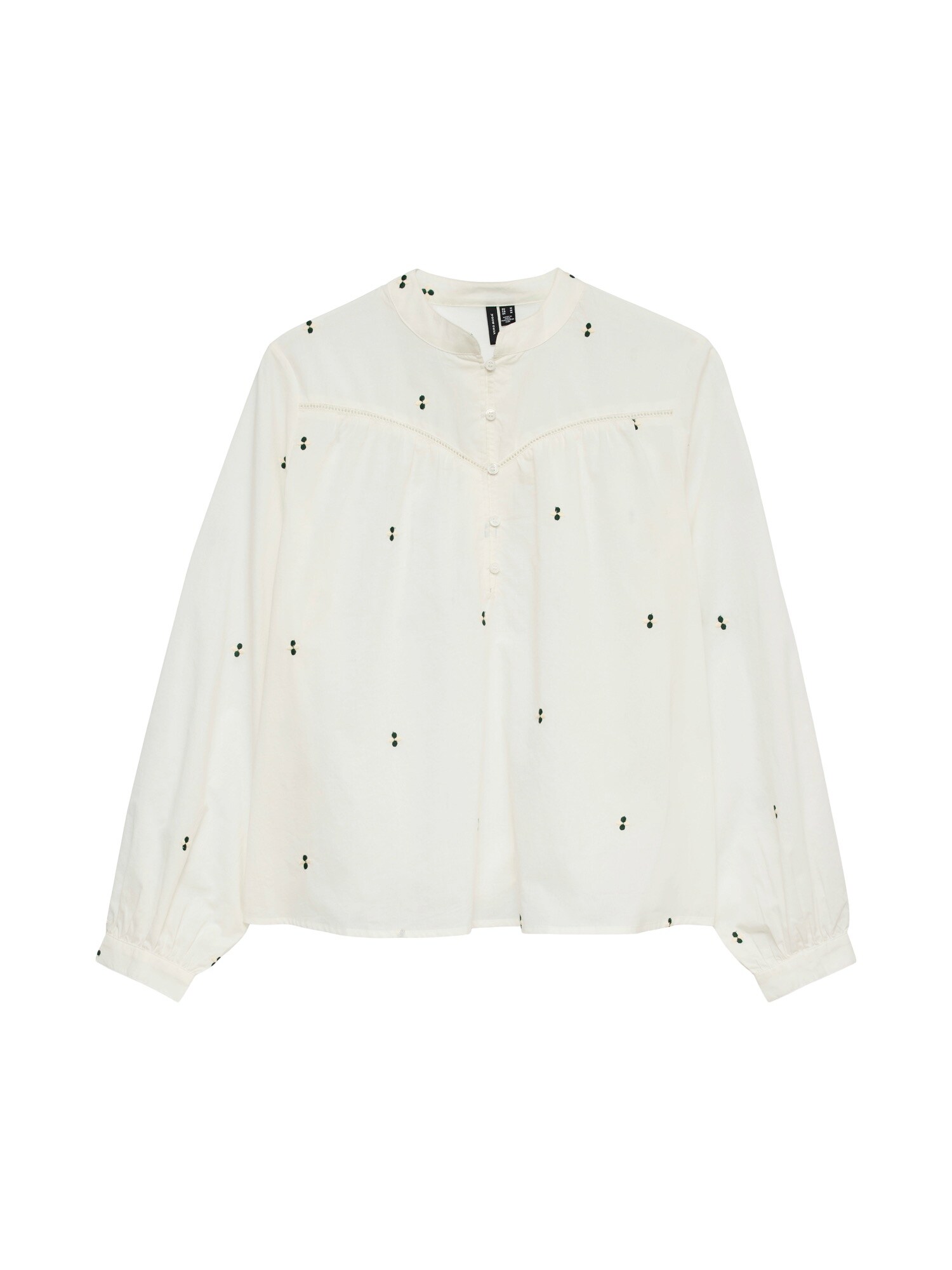 VERO MODA Bluză 'VMIris'  verde pin / alb