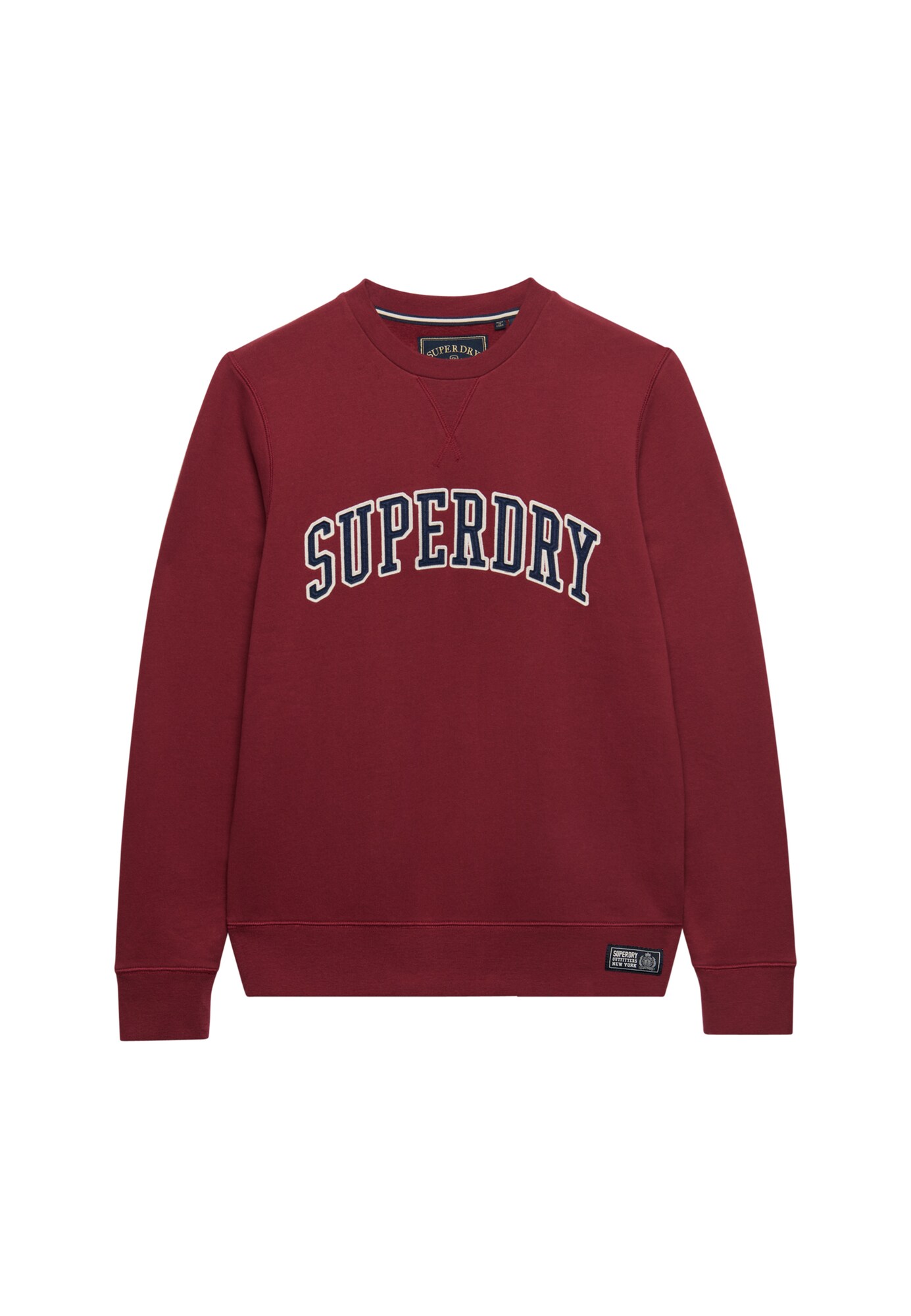 Superdry & Co Bluză de molton crem / bleumarin / roșu bordeaux