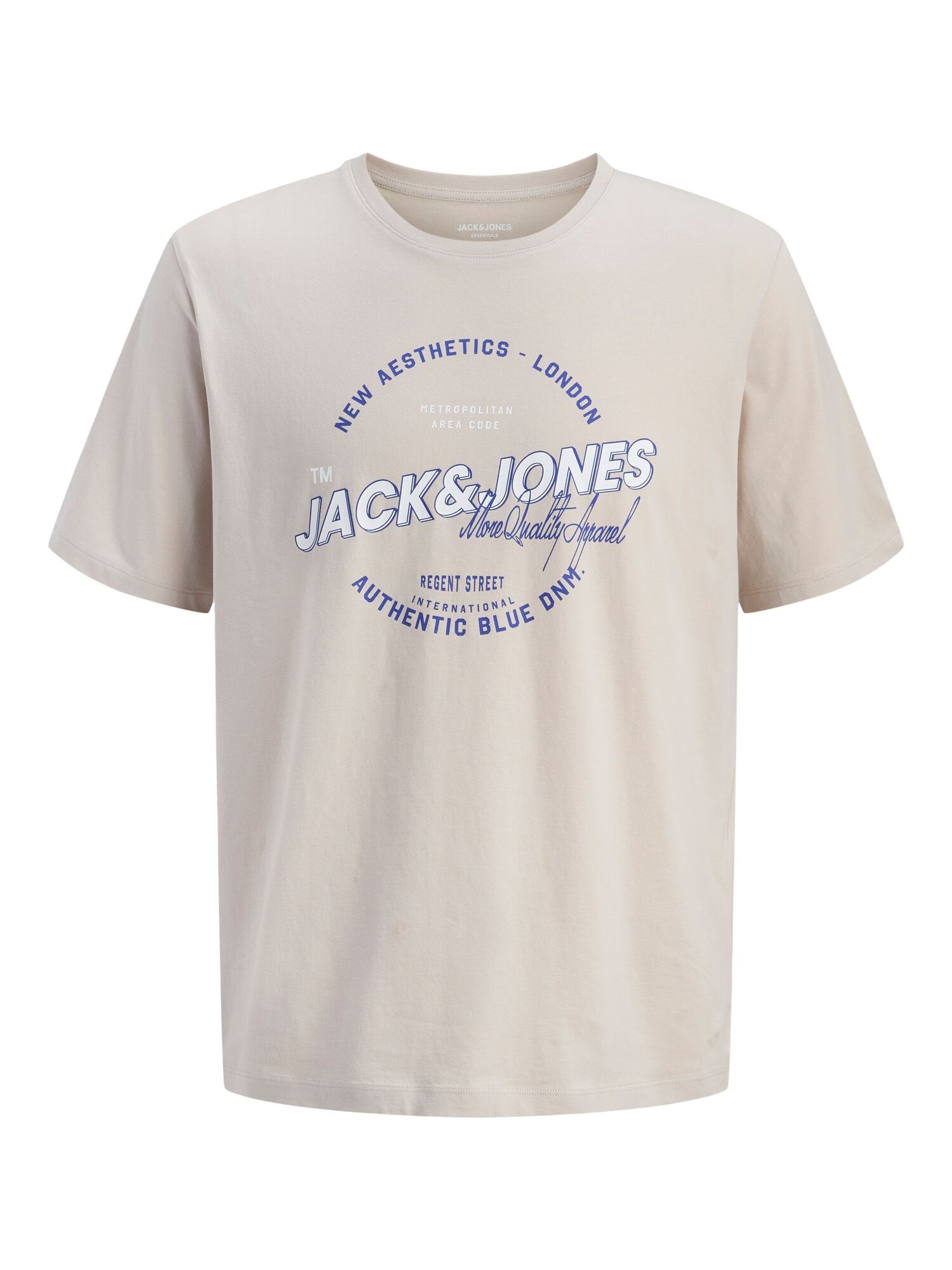 Jack & Jones Plus Tricou  alb kitt / albastru / alb