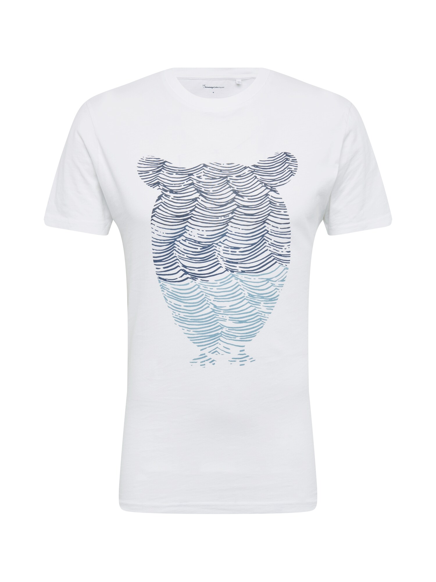 KnowledgeCotton Apparel Marškinėliai 'Alder'  tamsiai mėlyna / šviesiai mėlyna / balkšva