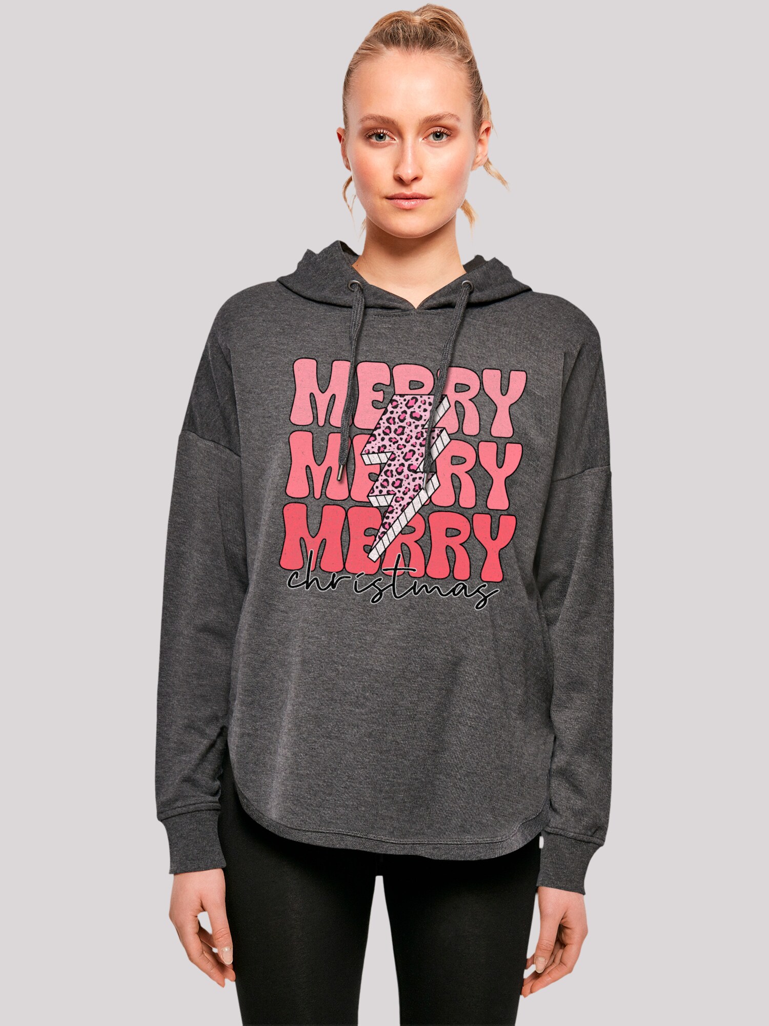 Thumbnail - F4NT4STIC Sweatshirt Merry Christmas Print Leo Print